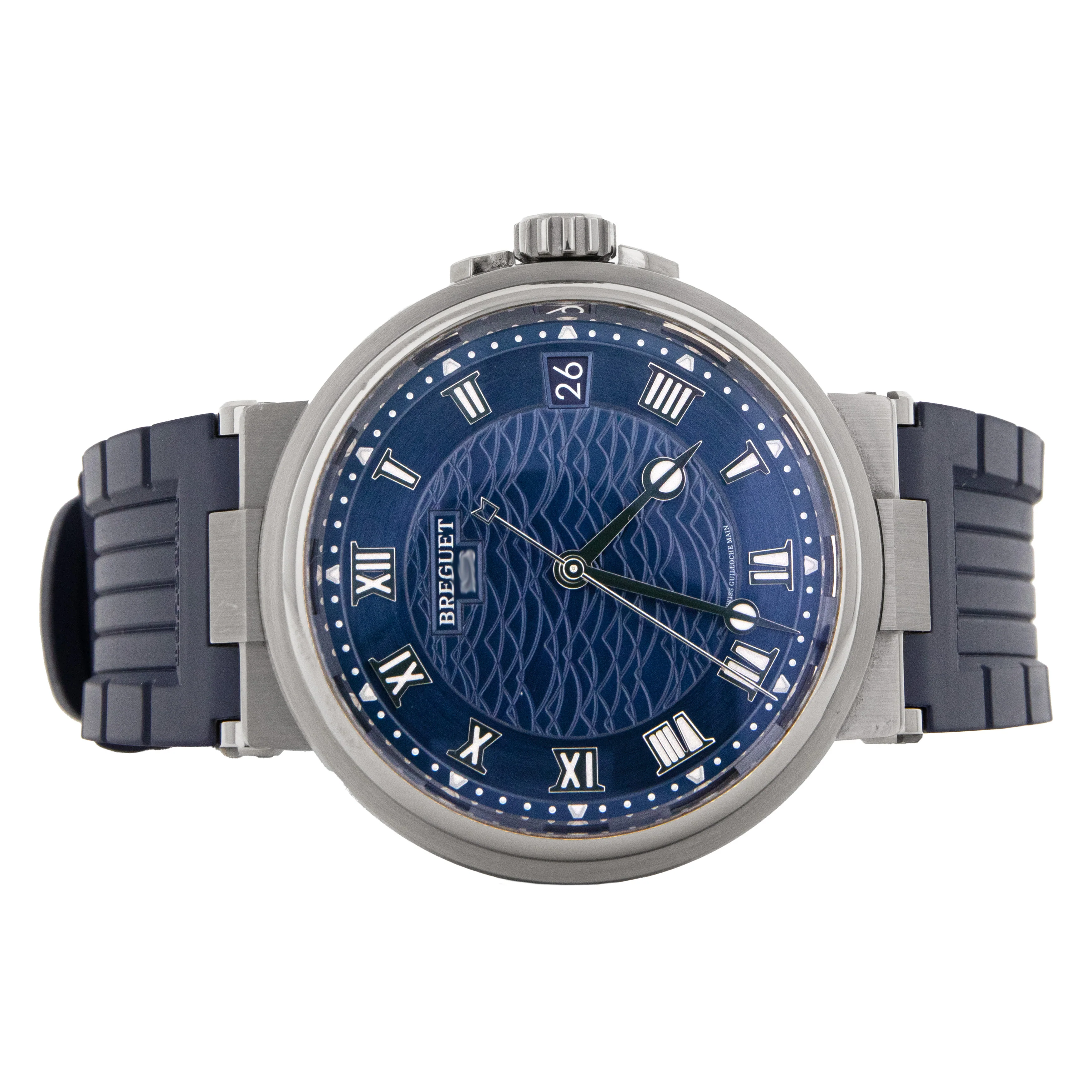 Breguet Marine 5517 White Gold Blue Dial 40mm Rubber 5517BB/Y2/9ZU Full Set - Image 2