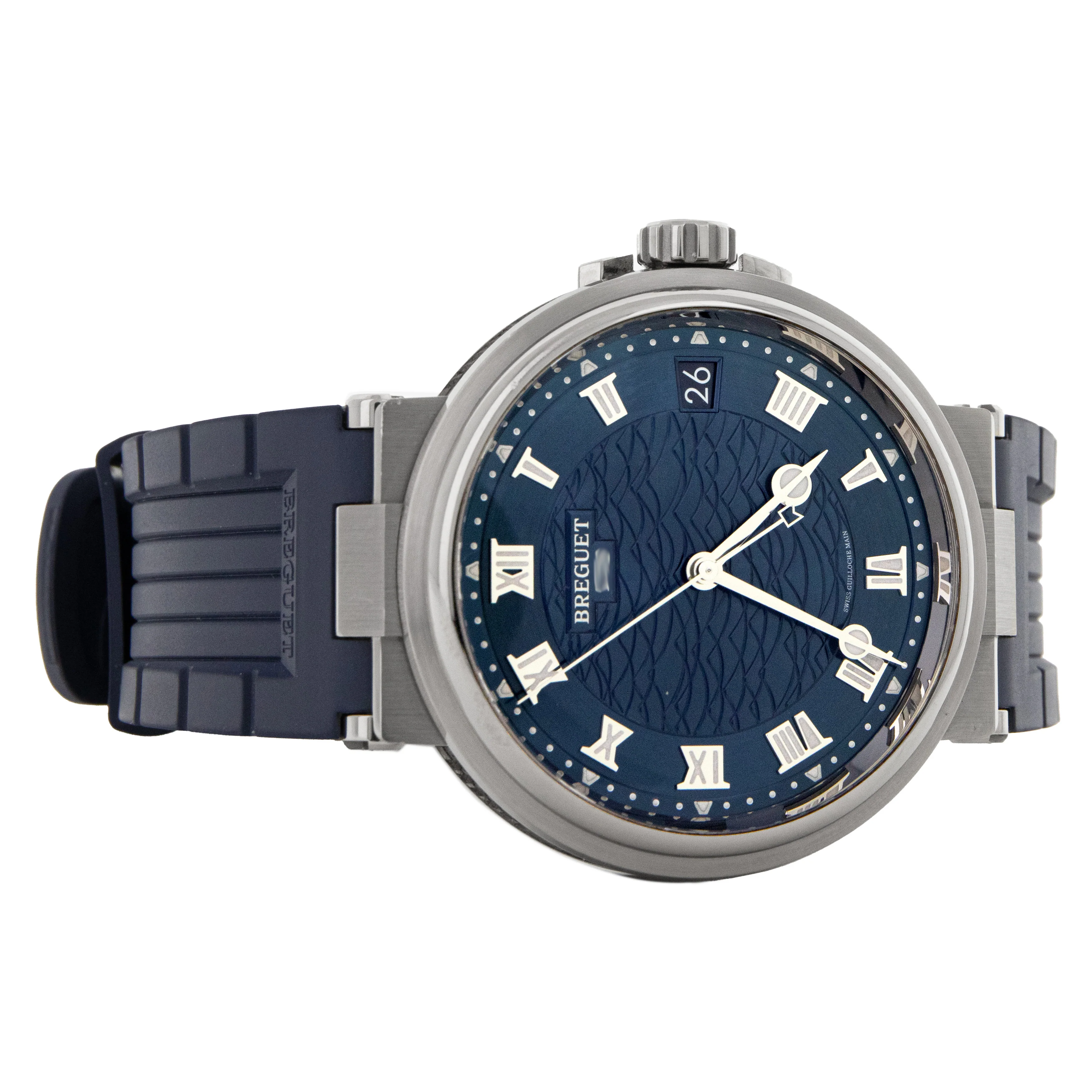 Breguet Marine 5517 White Gold Blue Dial 40mm Rubber 5517BB/Y2/9ZU Full Set - Image 4