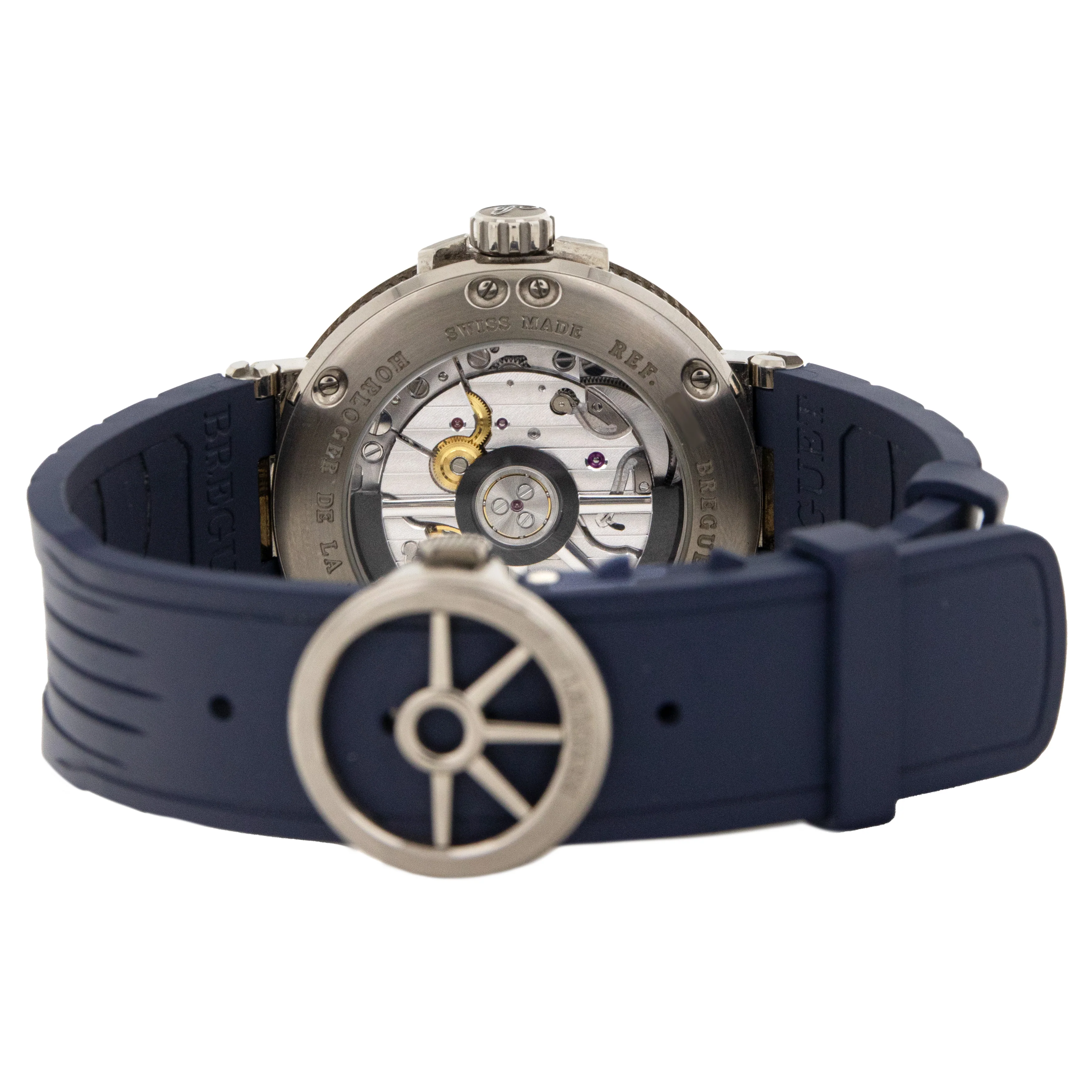 Breguet Marine 5517 White Gold Blue Dial 40mm Rubber 5517BB/Y2/9ZU Full Set - Image 5