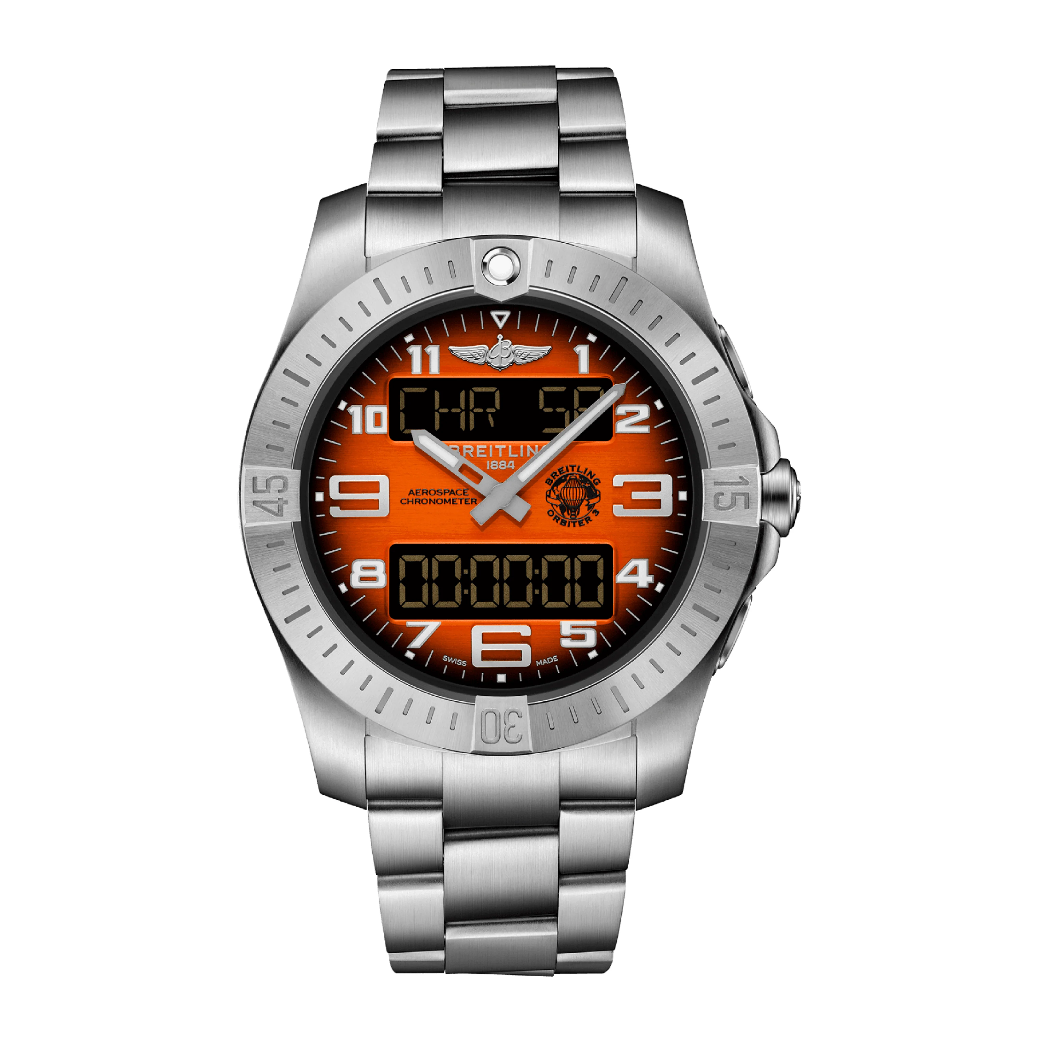 Breitling Aerospace B70 Orbiter Watch, 43mm Orange Dial, EB70101A1O1E1