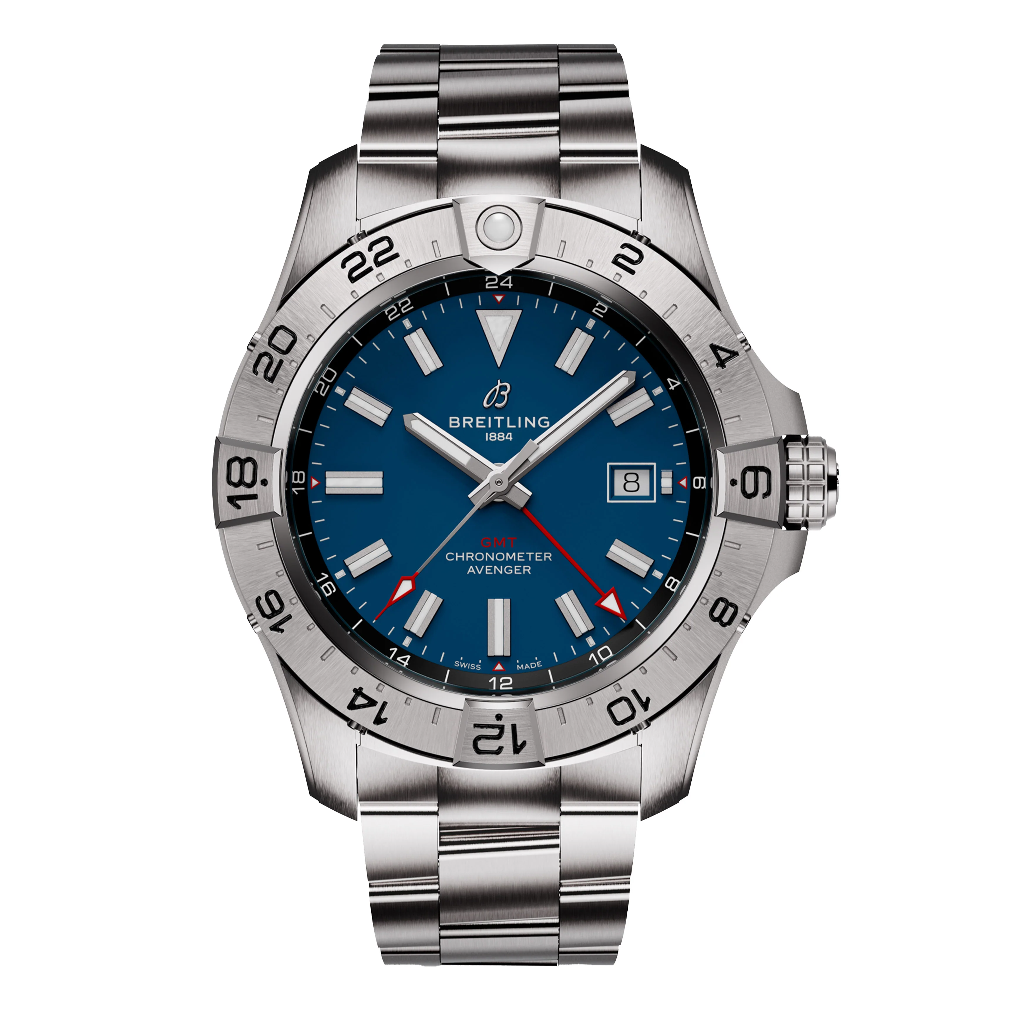 Breitling Avenger Automatic GMT 44 Watch, 44mm Blue Dial, A32320101C1A1