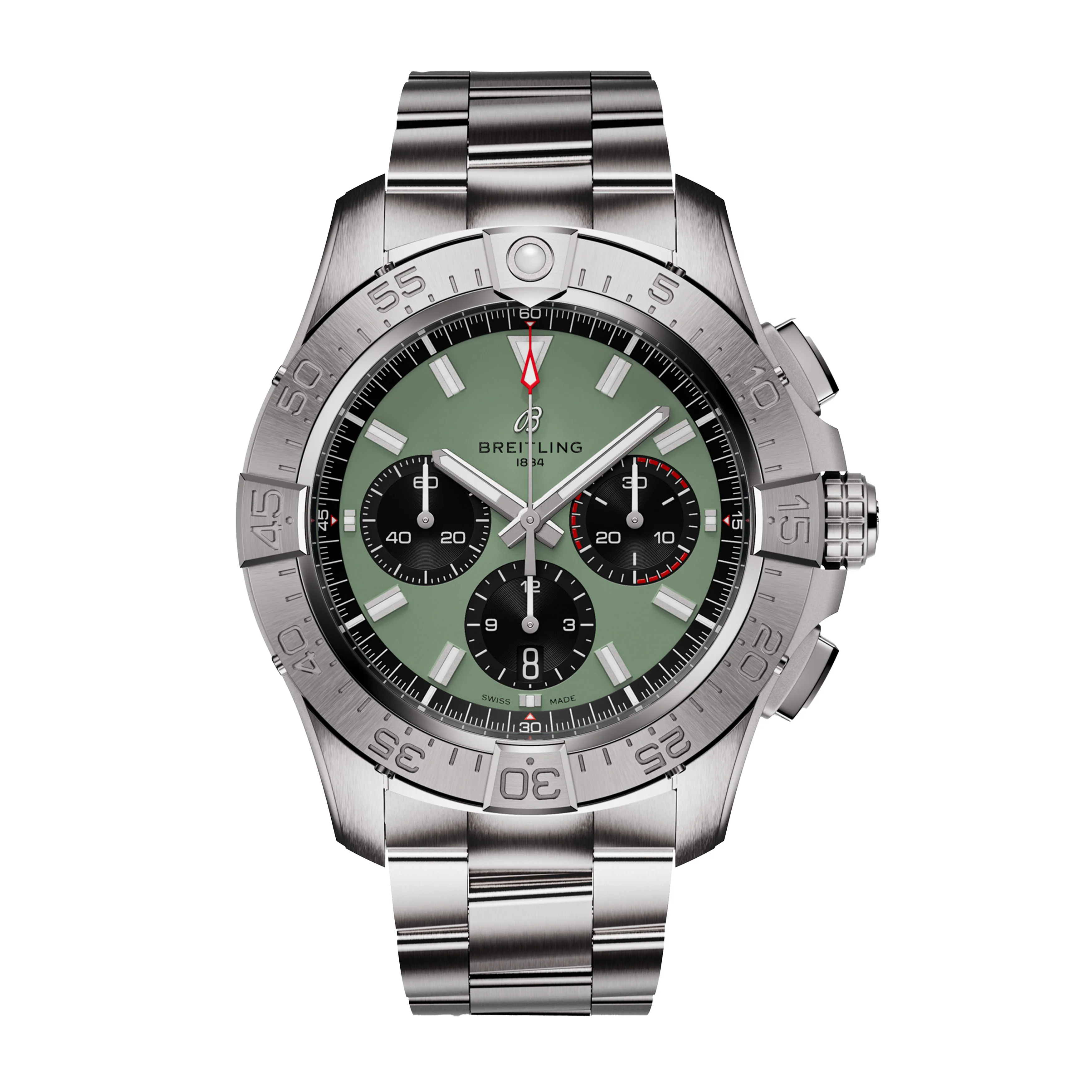 Breitling  Avenger B01 Chronograph 44 Watch, 44mm green Dial, AB0147101L1A1