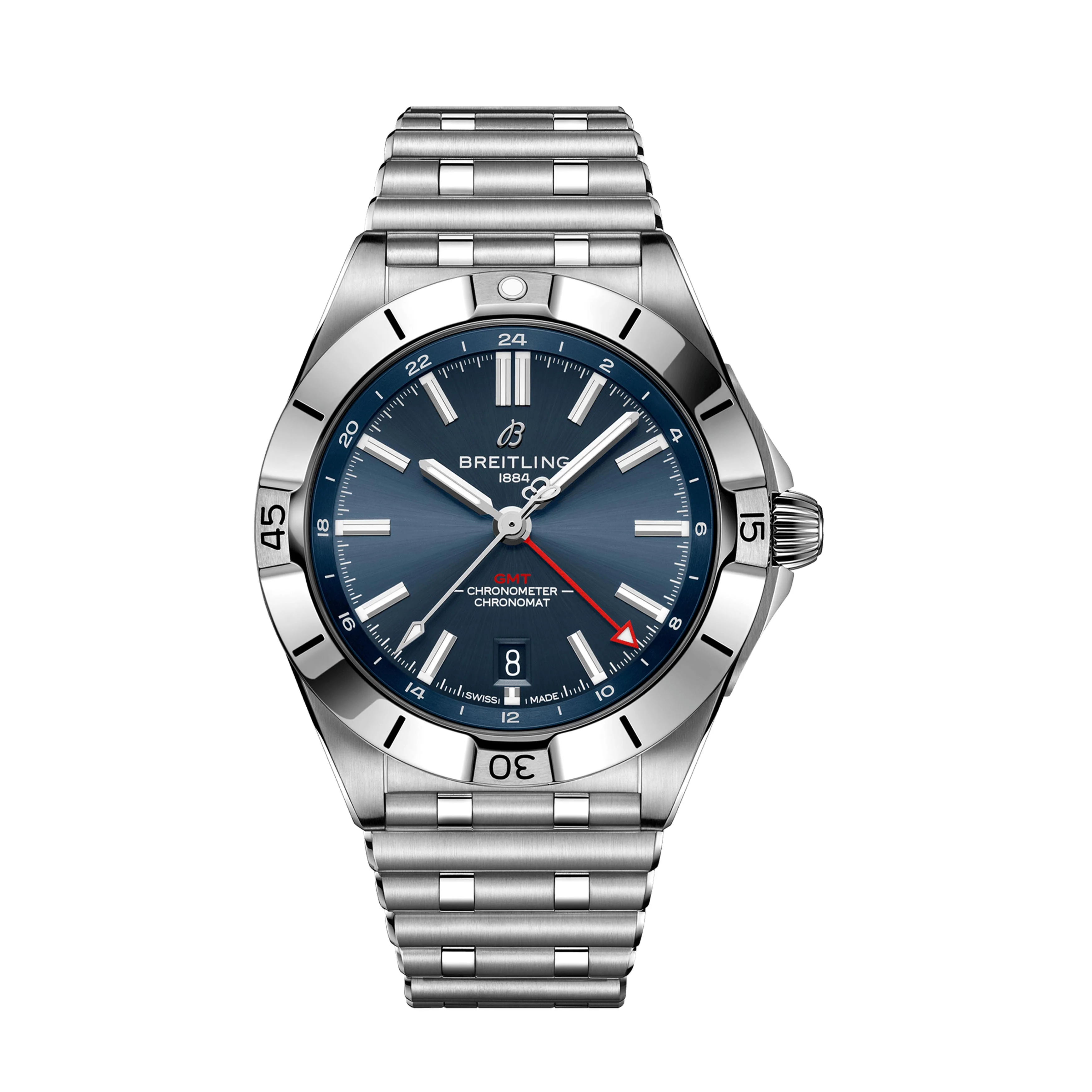 Breitling Chronomat Automatic GMT 40 Watch, 40mm Blue Dial, A32398101C1A1