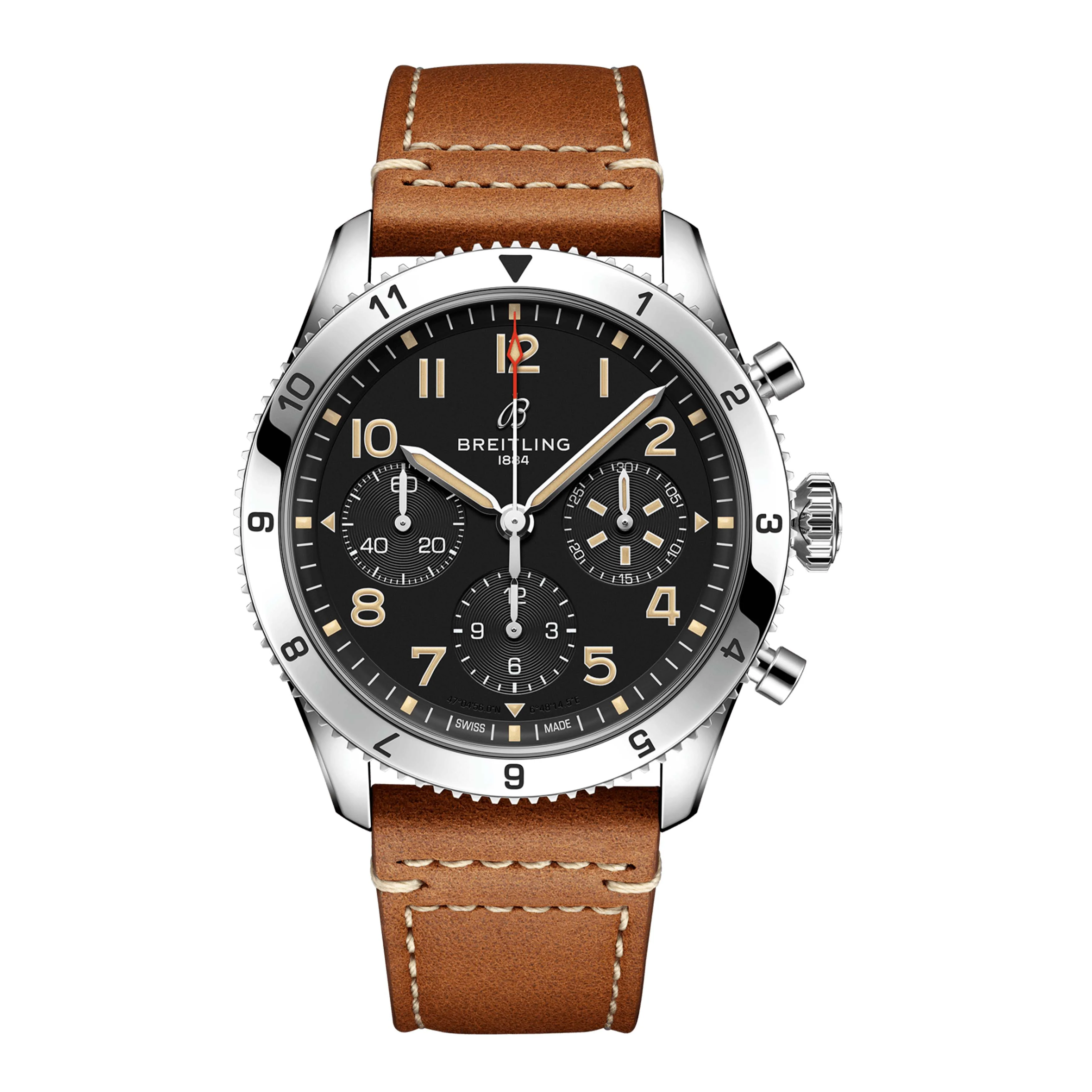 Breitling Classic Avi Chronograph P-51 Mustang Watch, 42mm Black Dial, A233803A1B1X1