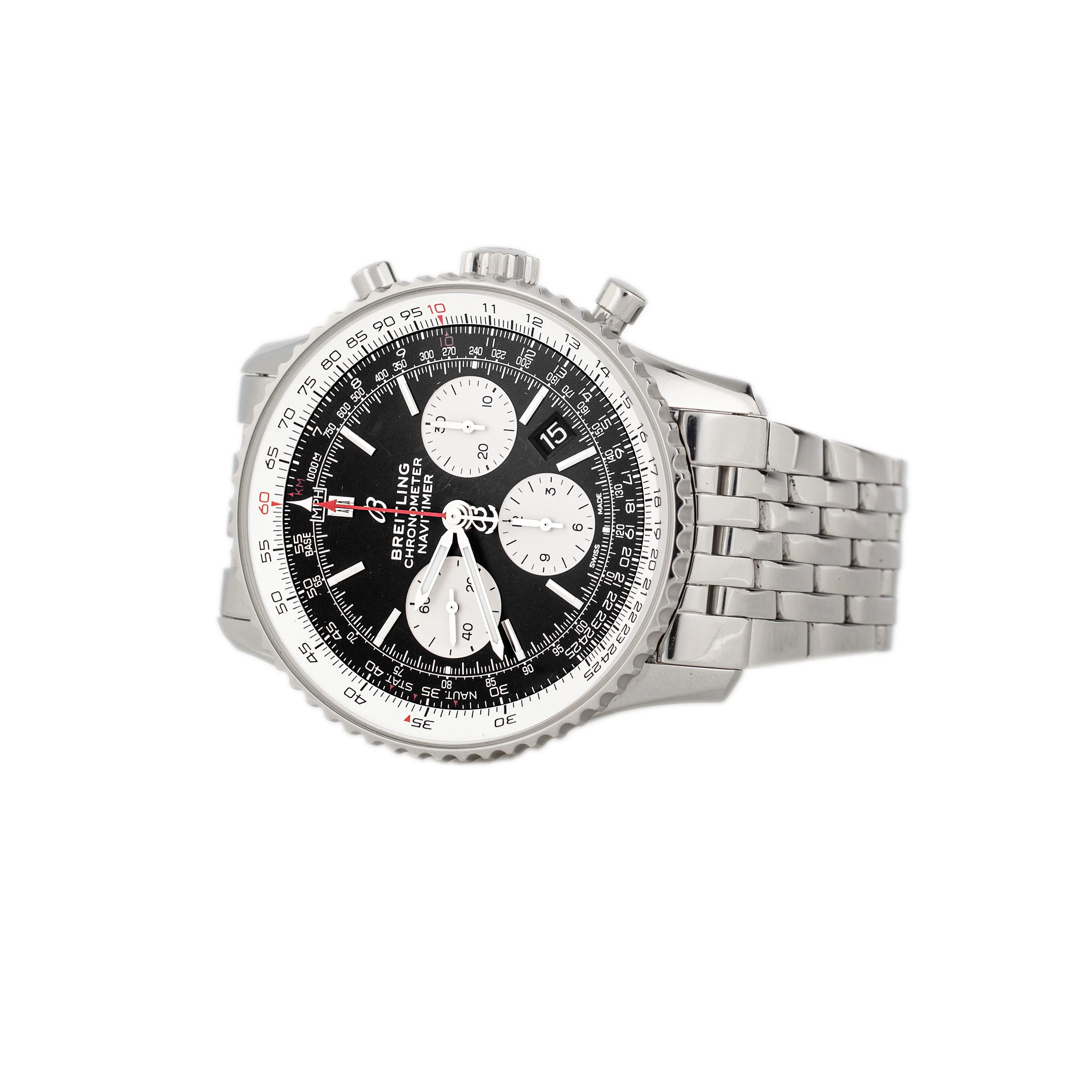 Breitling Navitimer B01 Chronograph Stainless Steel Black Dial 43mm AB0121 - Image 3