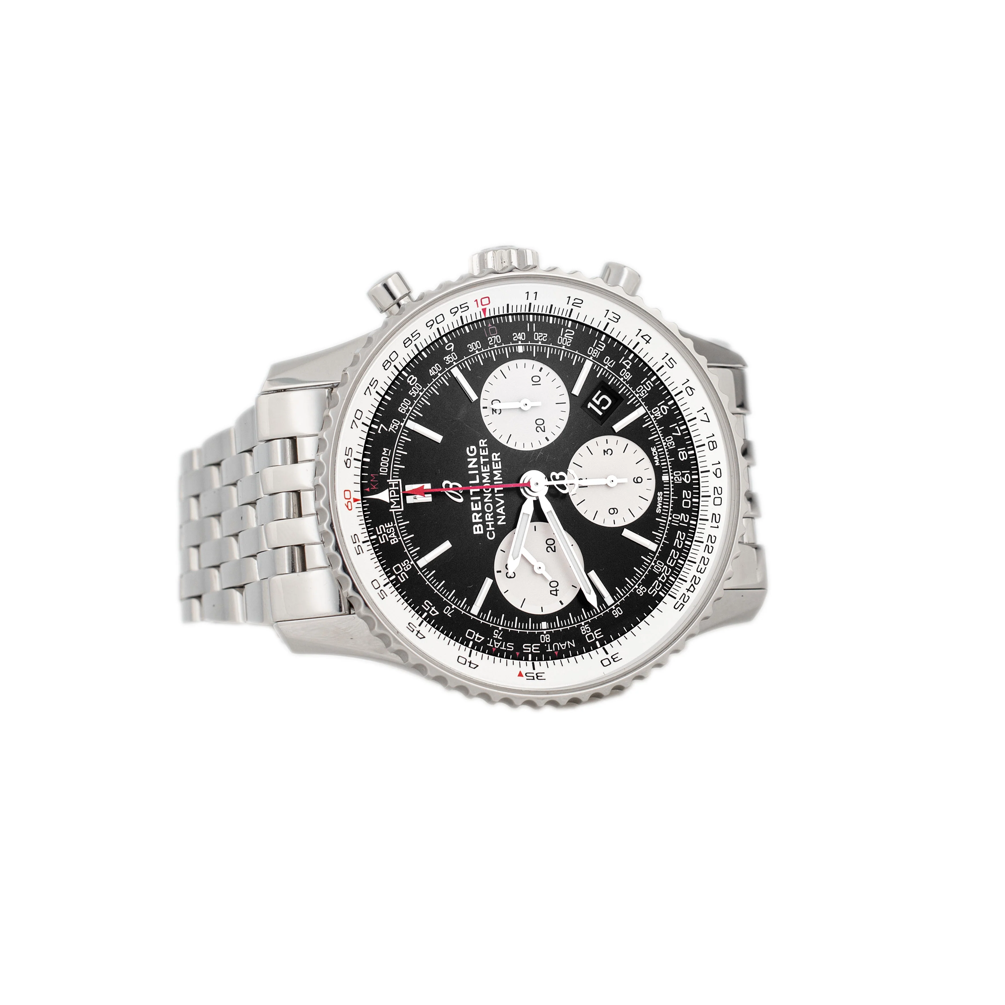 Breitling Navitimer B01 Chronograph Stainless Steel Black Dial 43mm AB0121 - Image 4