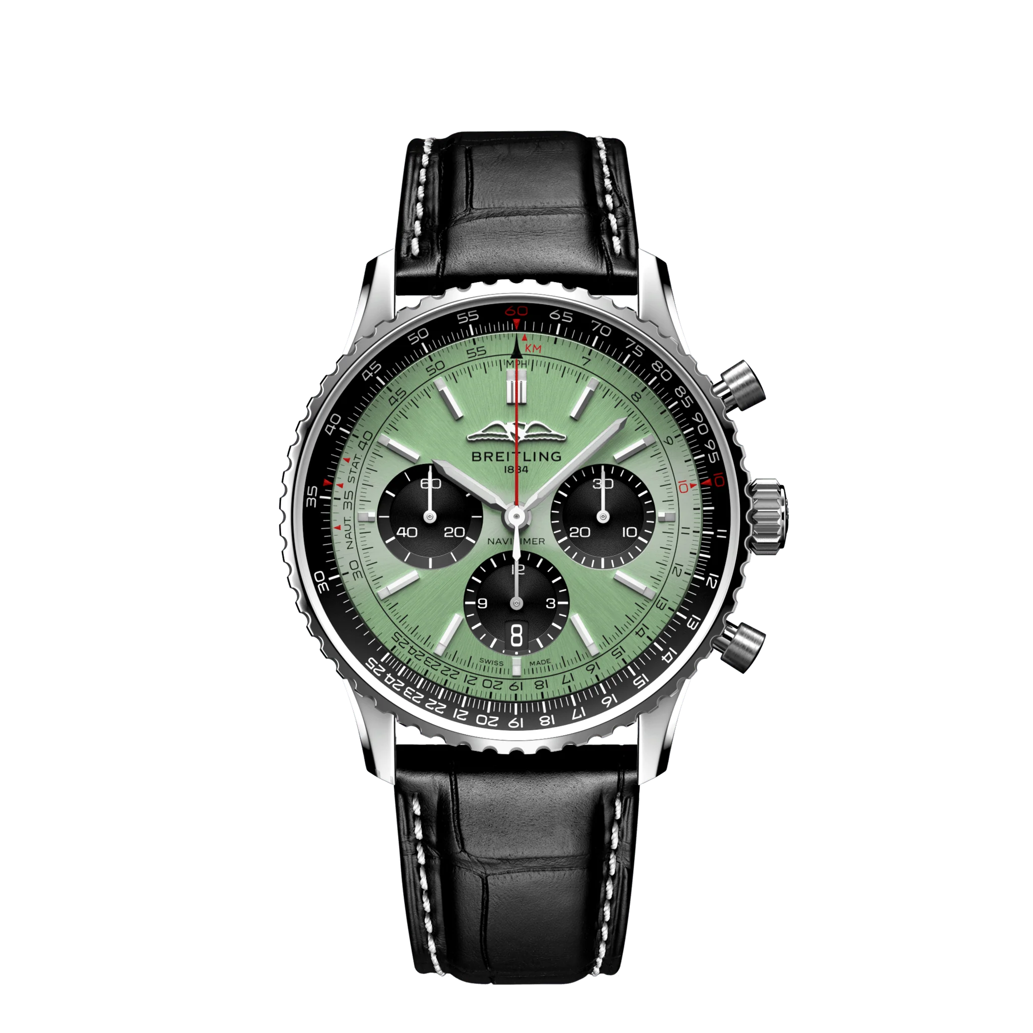 Breitling Navitimer B01 Chronograph Watch, 43mm Green Dial, AB0138241L1P1
