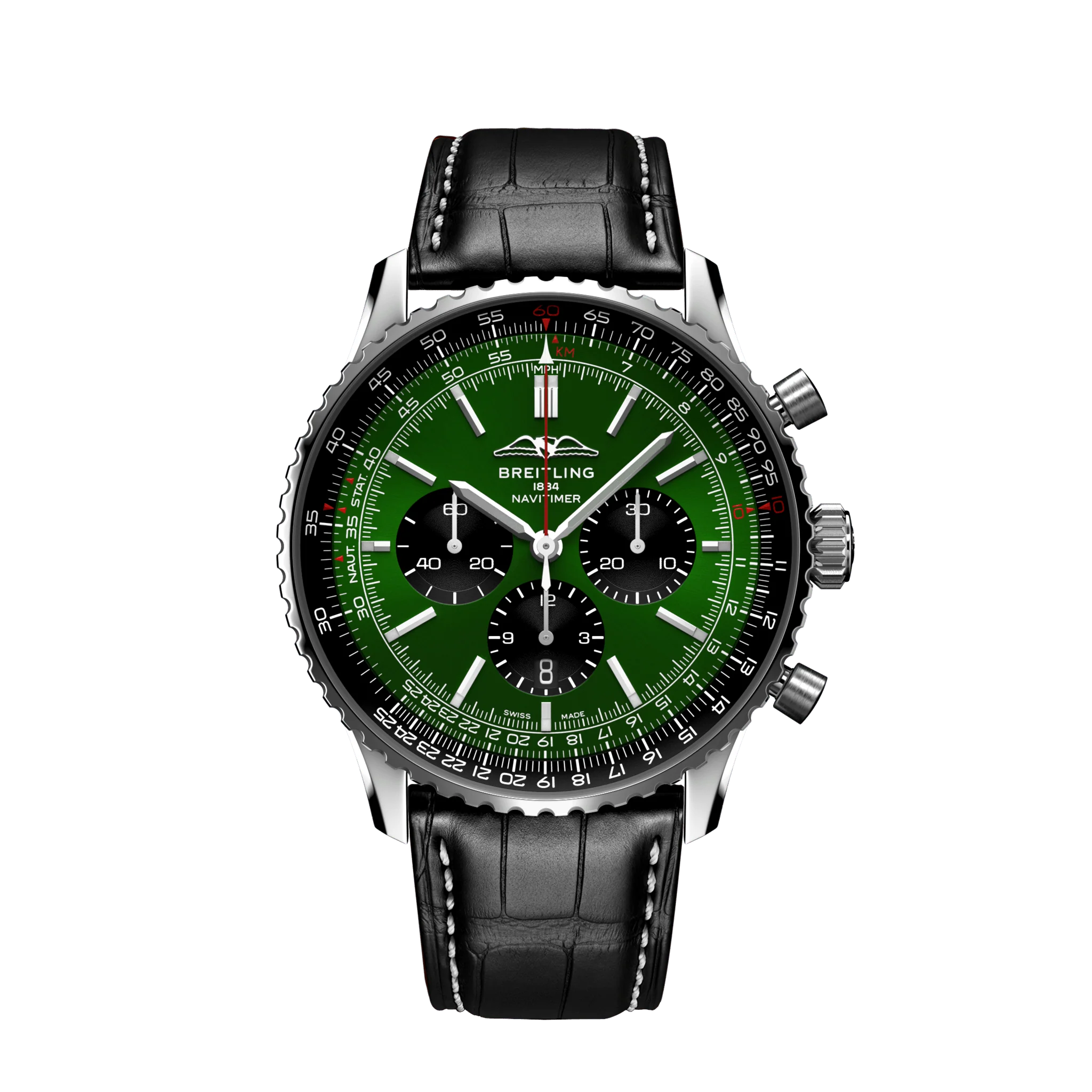 Breitling Navitimer B01 Chronograph Watch, 46mm Green Dial, AB0137241L1P1