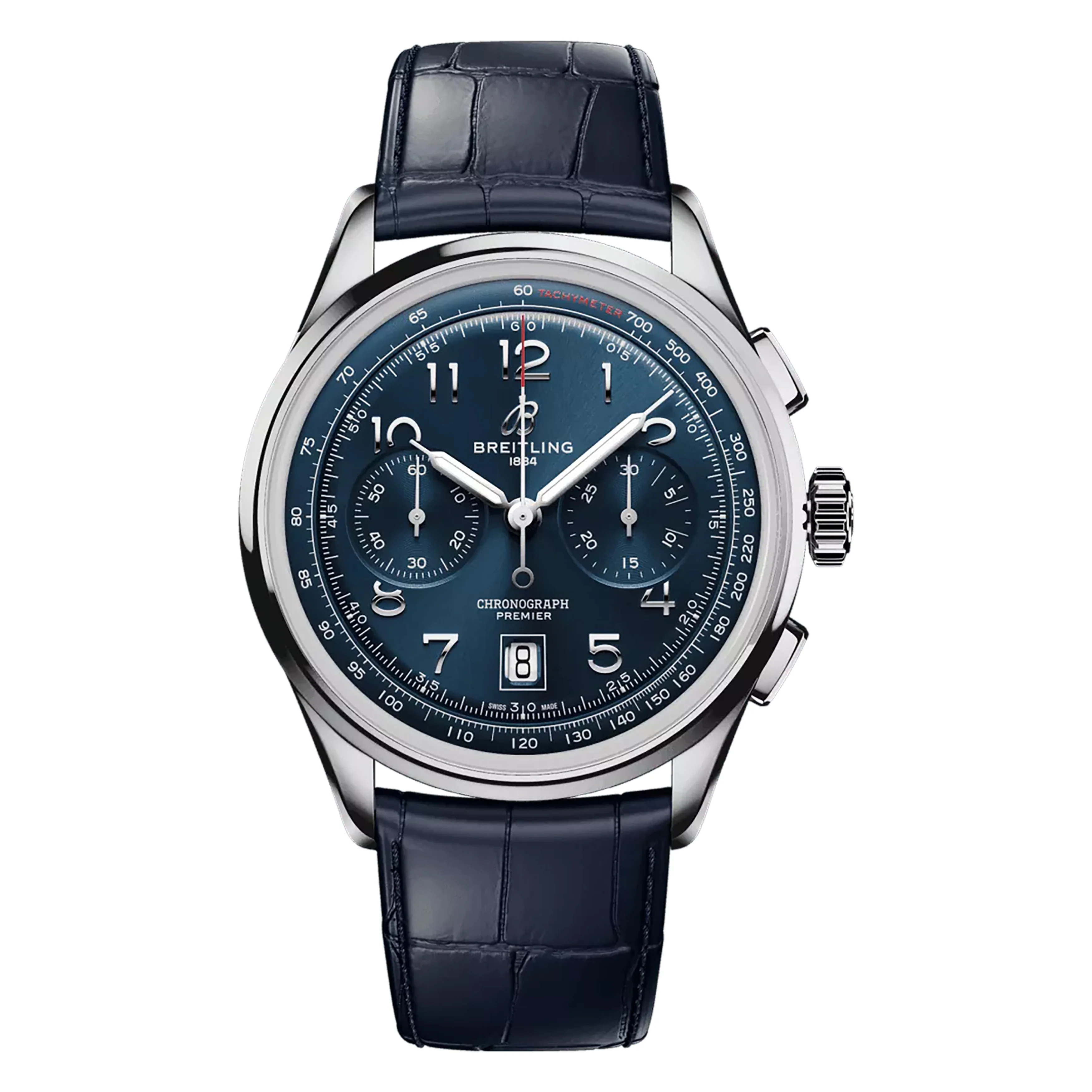 Breitling Premier B01 Chronograph Watch, 42mm Blue Dial, AB0145171C1P2