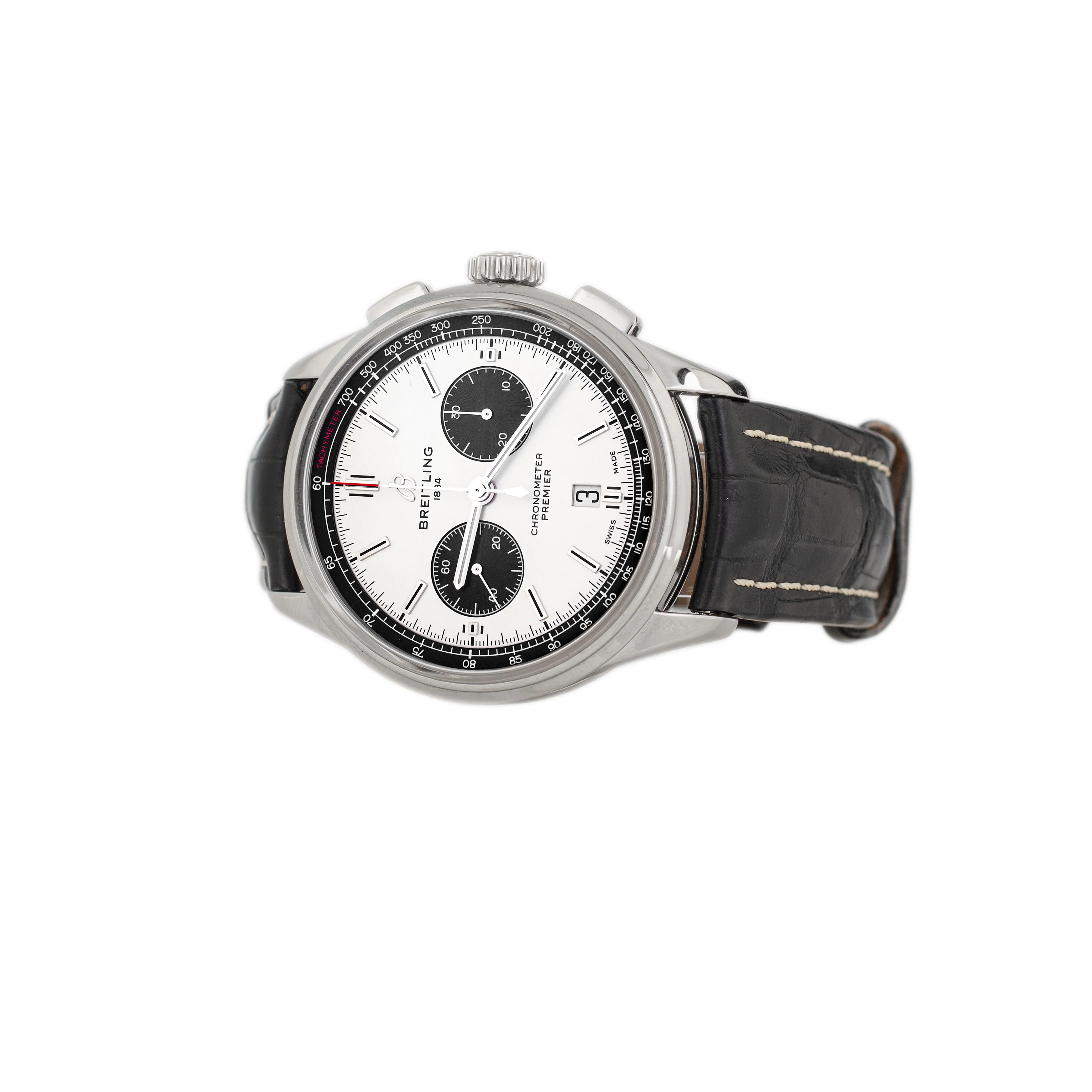 Breitling Premier Chronograph B01 Stainless Steel Silver Dial 42mm AB0118221G1P1 Full Set - Image 3
