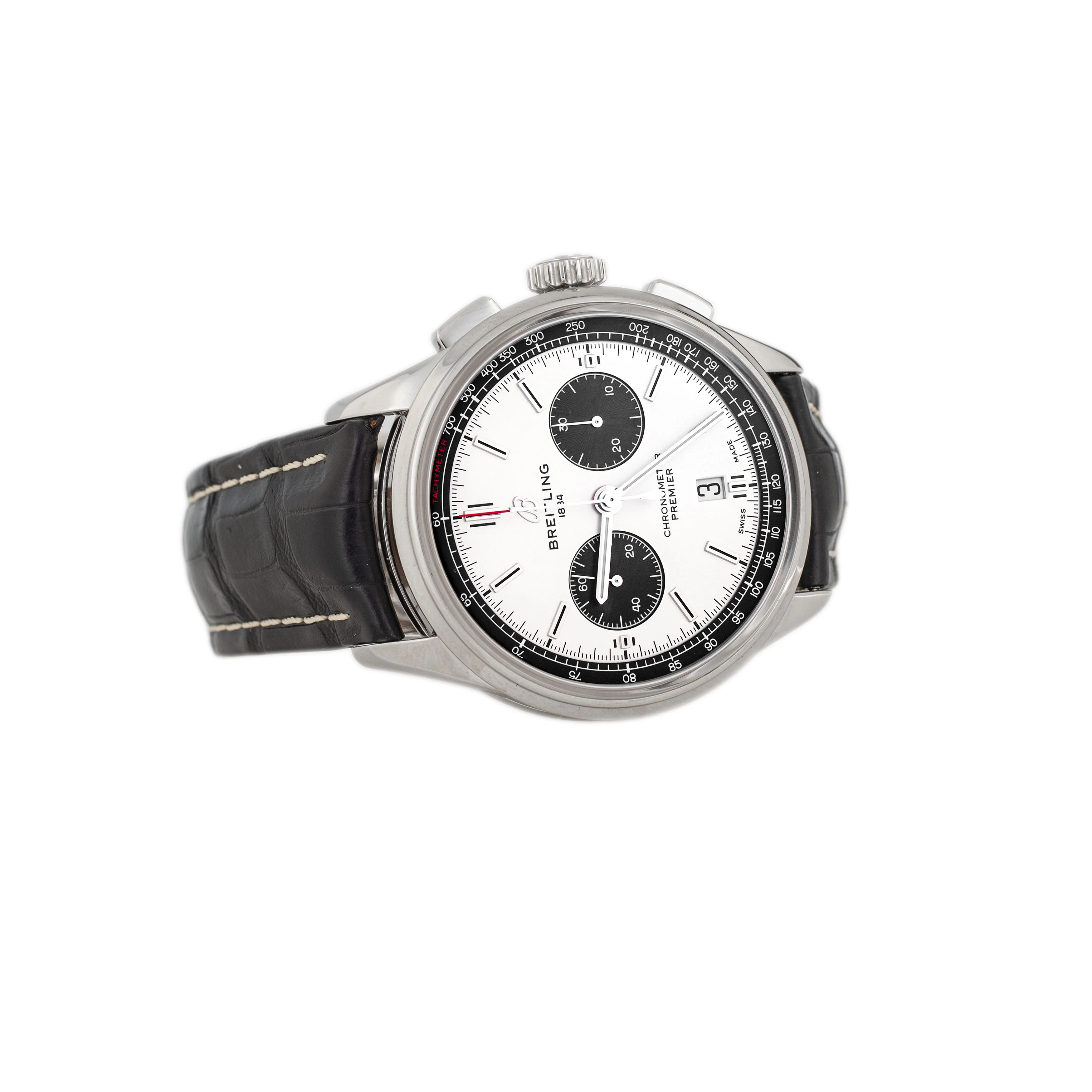 Breitling Premier Chronograph B01 Stainless Steel Silver Dial 42mm AB0118221G1P1 Full Set - Image 4