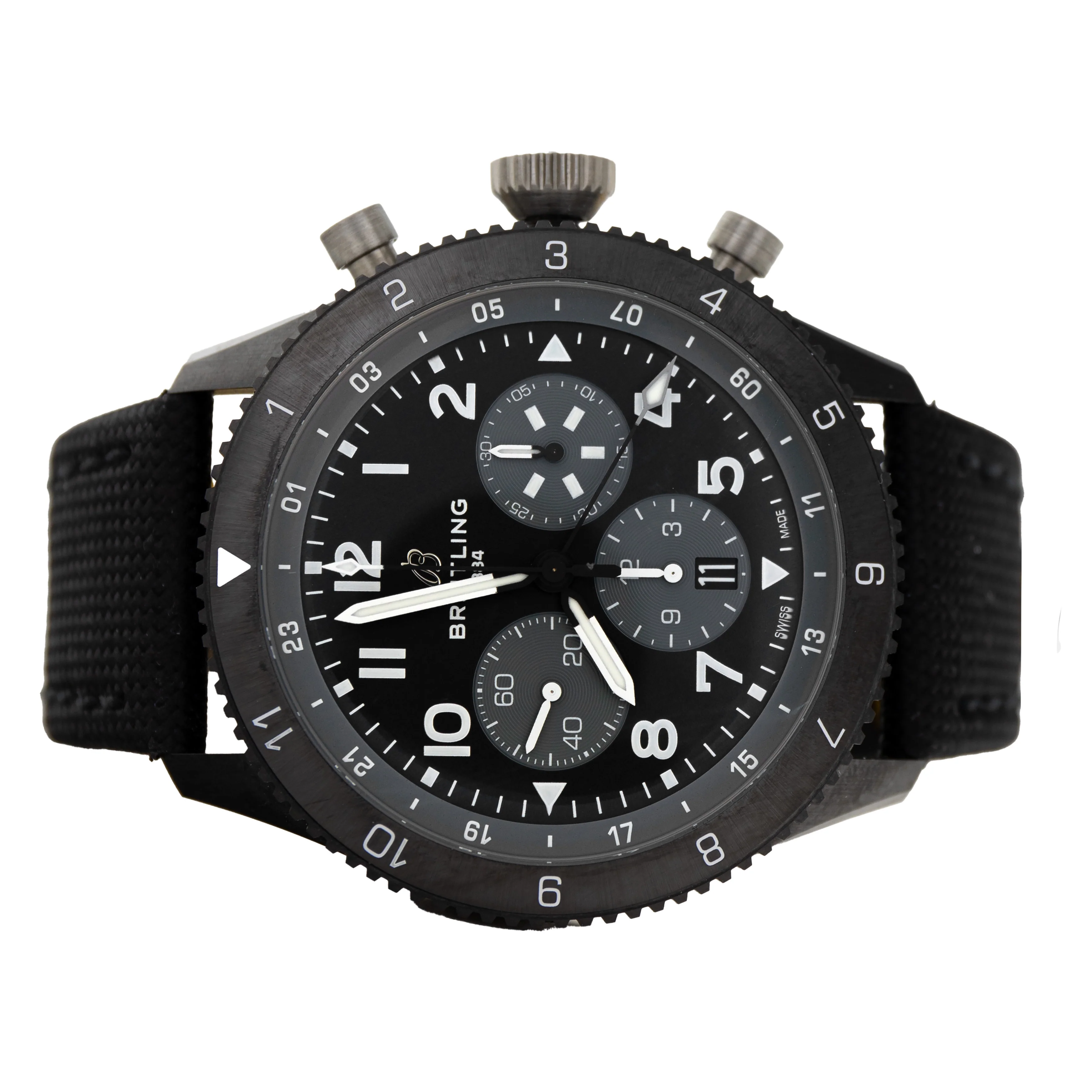Breitling Avi B04 Chronograph GMT 46 Super Mosquito Black 46mm SB04451A1B1X1 - Image 2