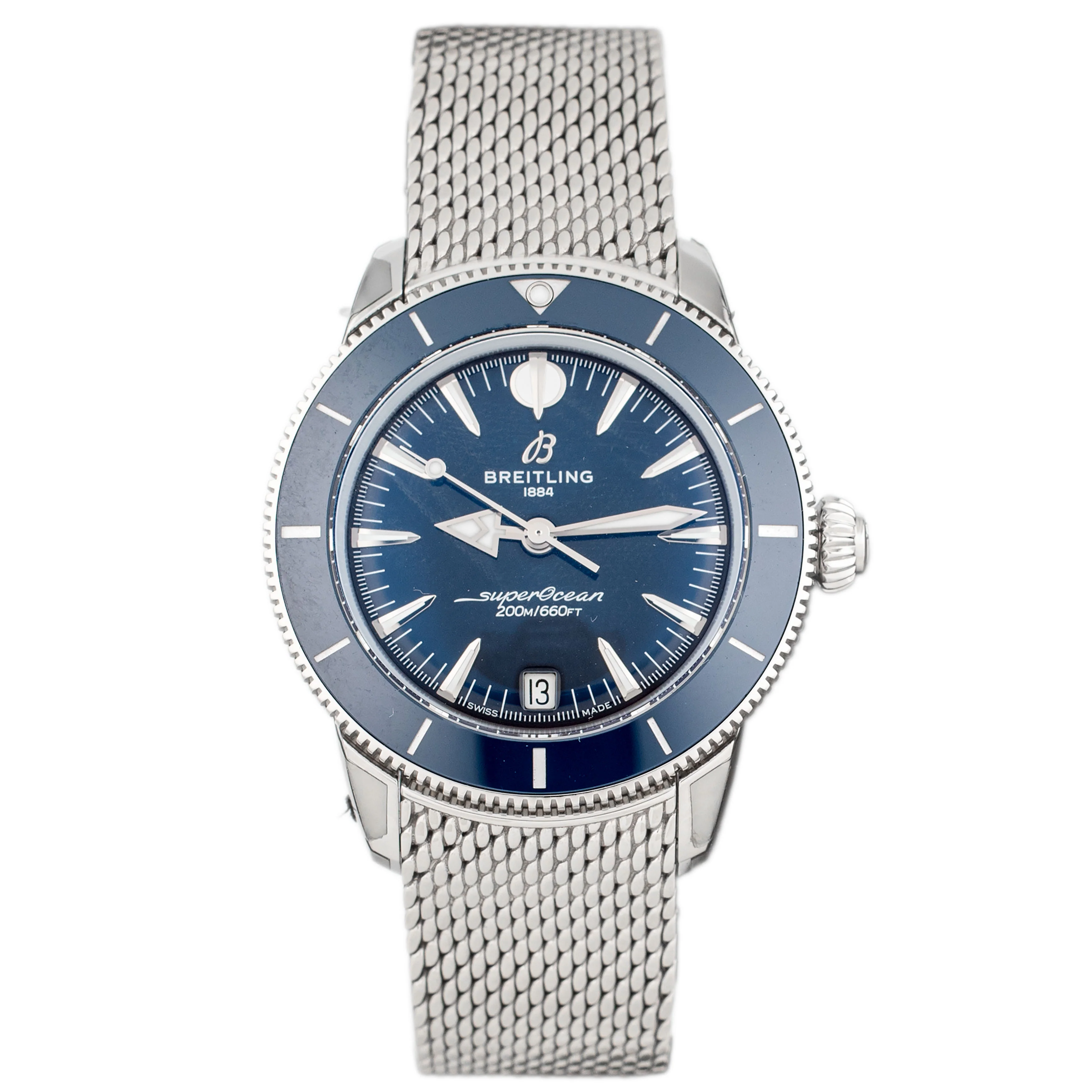 Breitling Superocean Heritage Automatic 36 Stainless Steel Blue Dial 36mm A10390161C1A1 Full Set