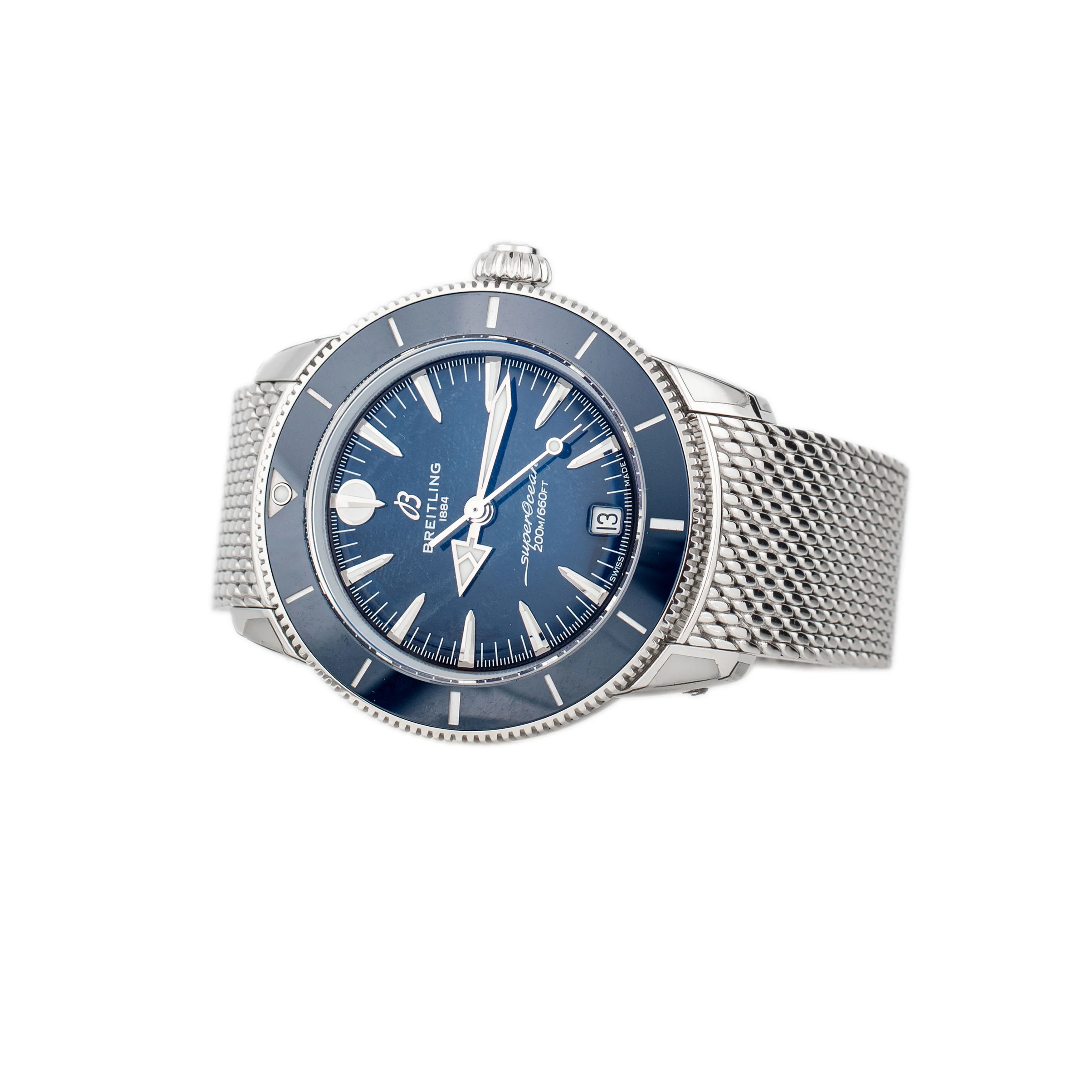Breitling Superocean Heritage Automatic 36 Stainless Steel Blue Dial 36mm A10390161C1A1 Full Set - Image 3