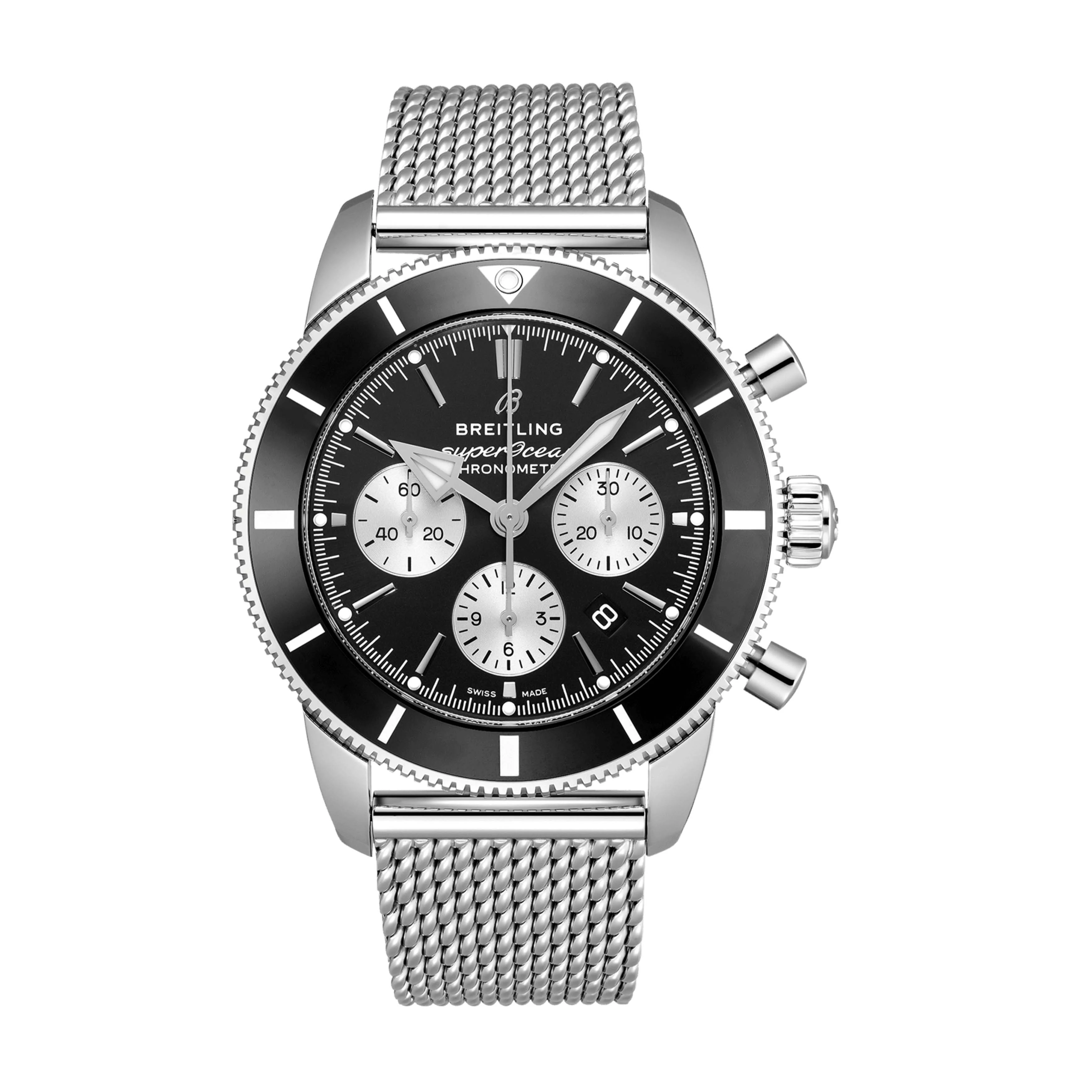 Breitling Superocean Heritage B01 Chronograph Watch, 44mm Black Dial, AB0162121B1A1