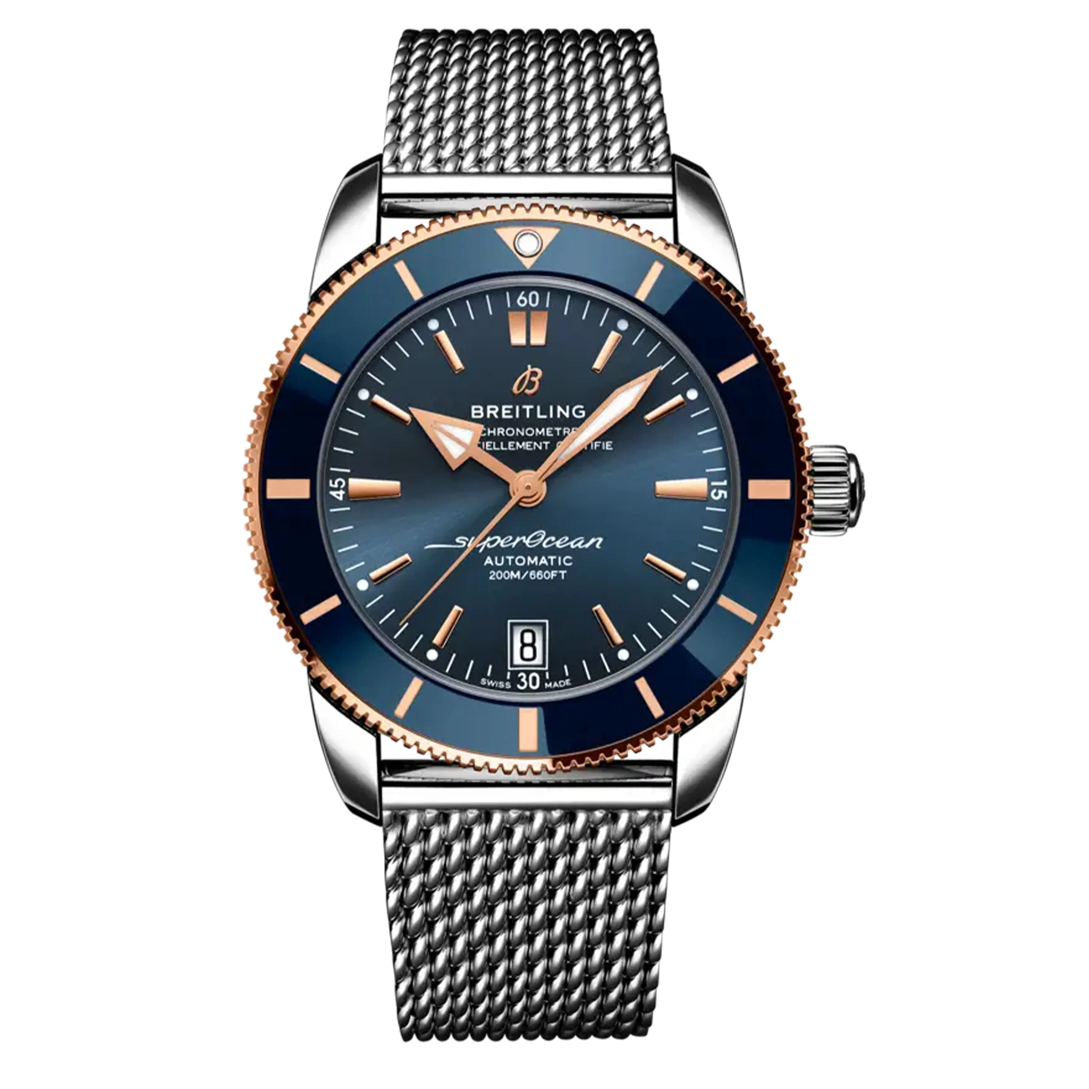 Breitling SUPEROCEAN HERITAGE B20 AUTOMATIC 42 Watch, 42mm Blue DIal, UB2010161C1A1