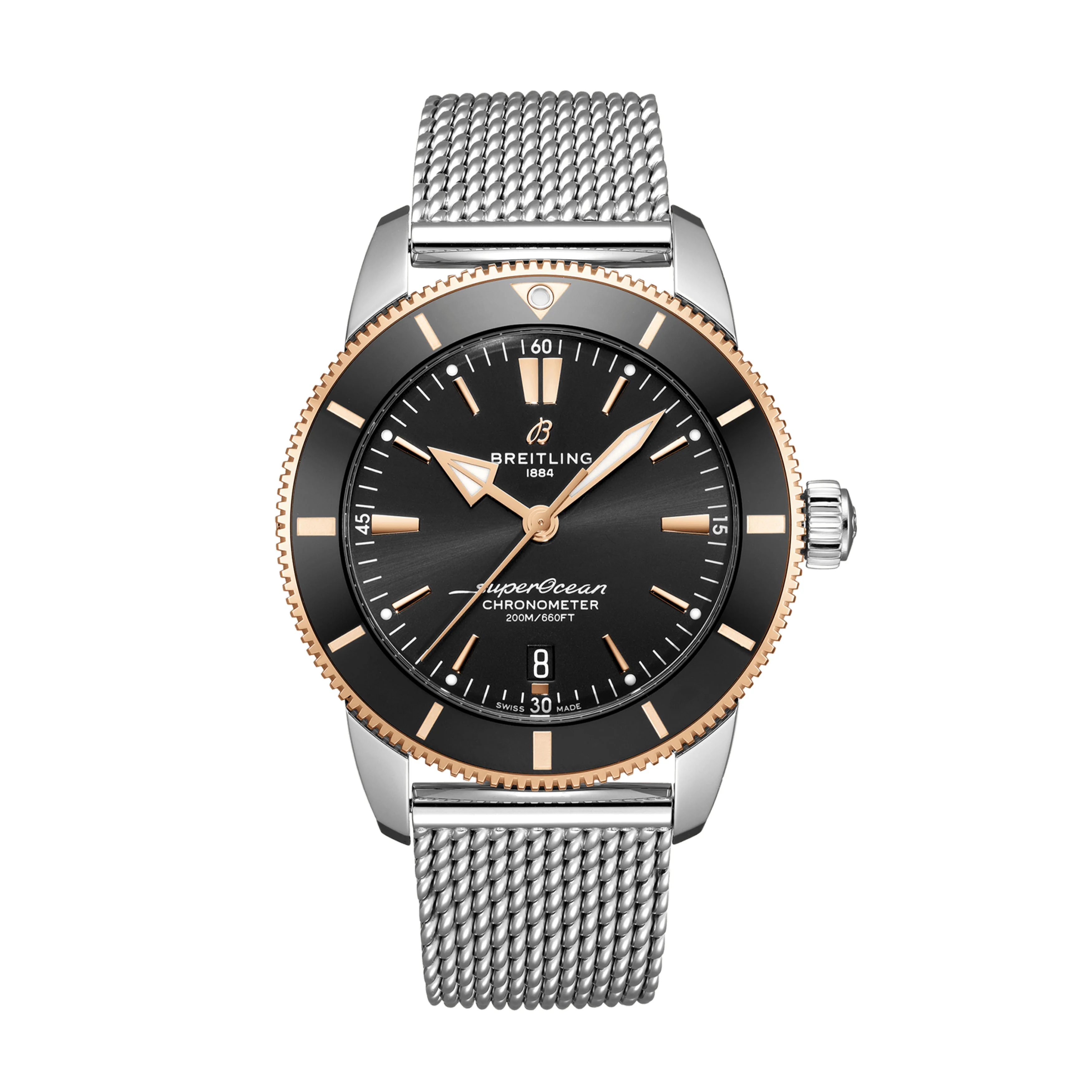Breitling Superocean Heritage B20 Automatic Watch, 44mm Black Dial, UB2030121B1A1