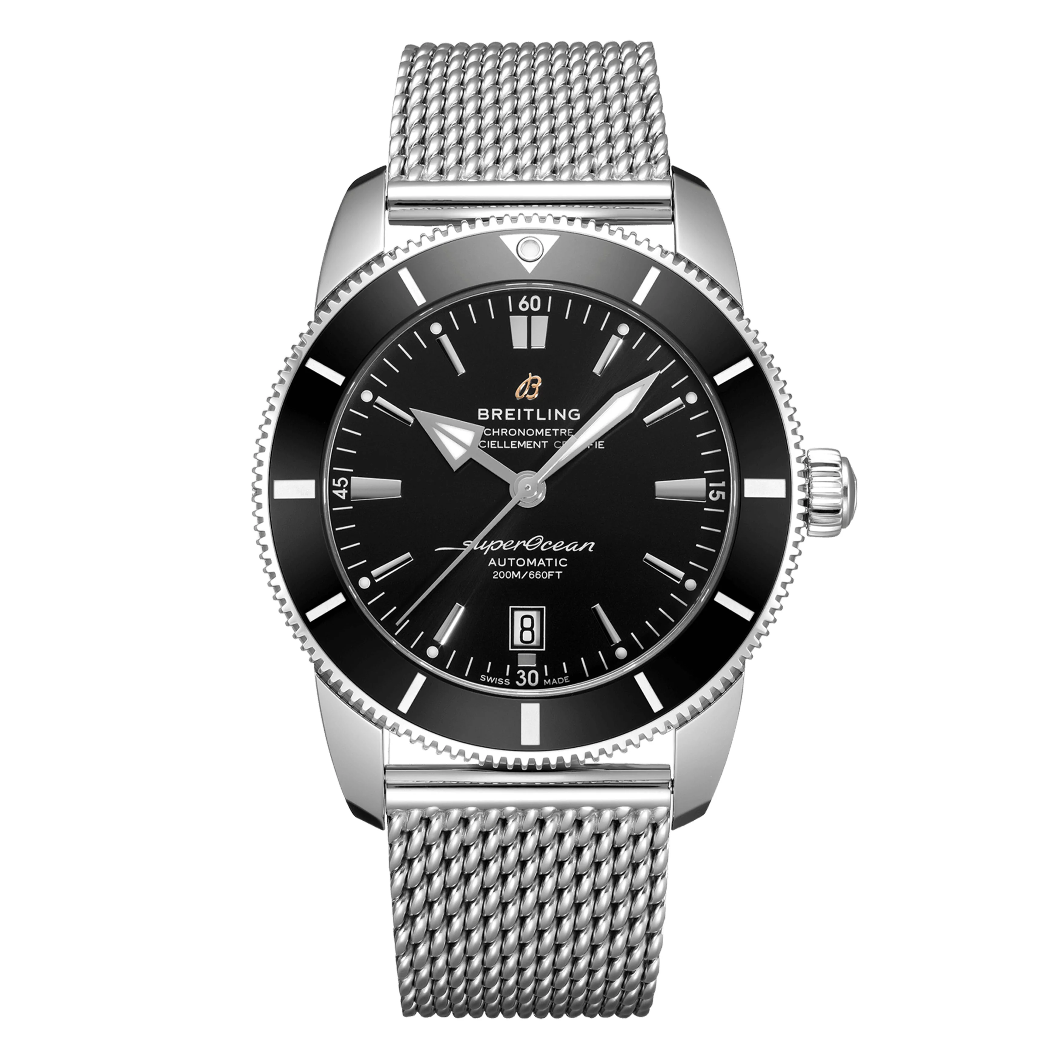 Breitling Superocean Heritage B20 Automatic Watch, 46mm Black Dial, AB2020121B1A1