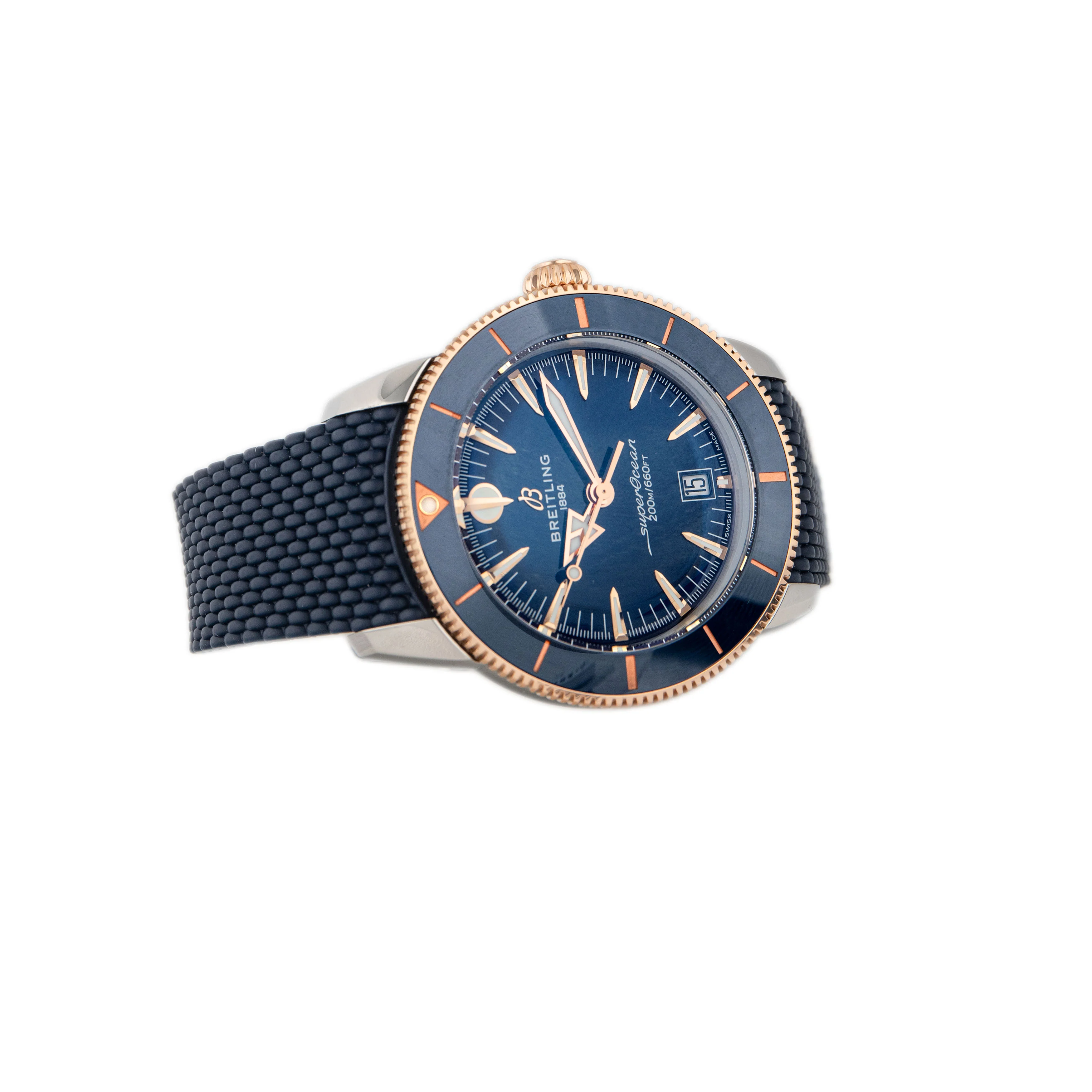 Breitling Superocean Heritage B31 Automatic 44 Stainless Steel Rose Gold Blue Dial 44mm UB3112161C1S1 Full Set - Image 4