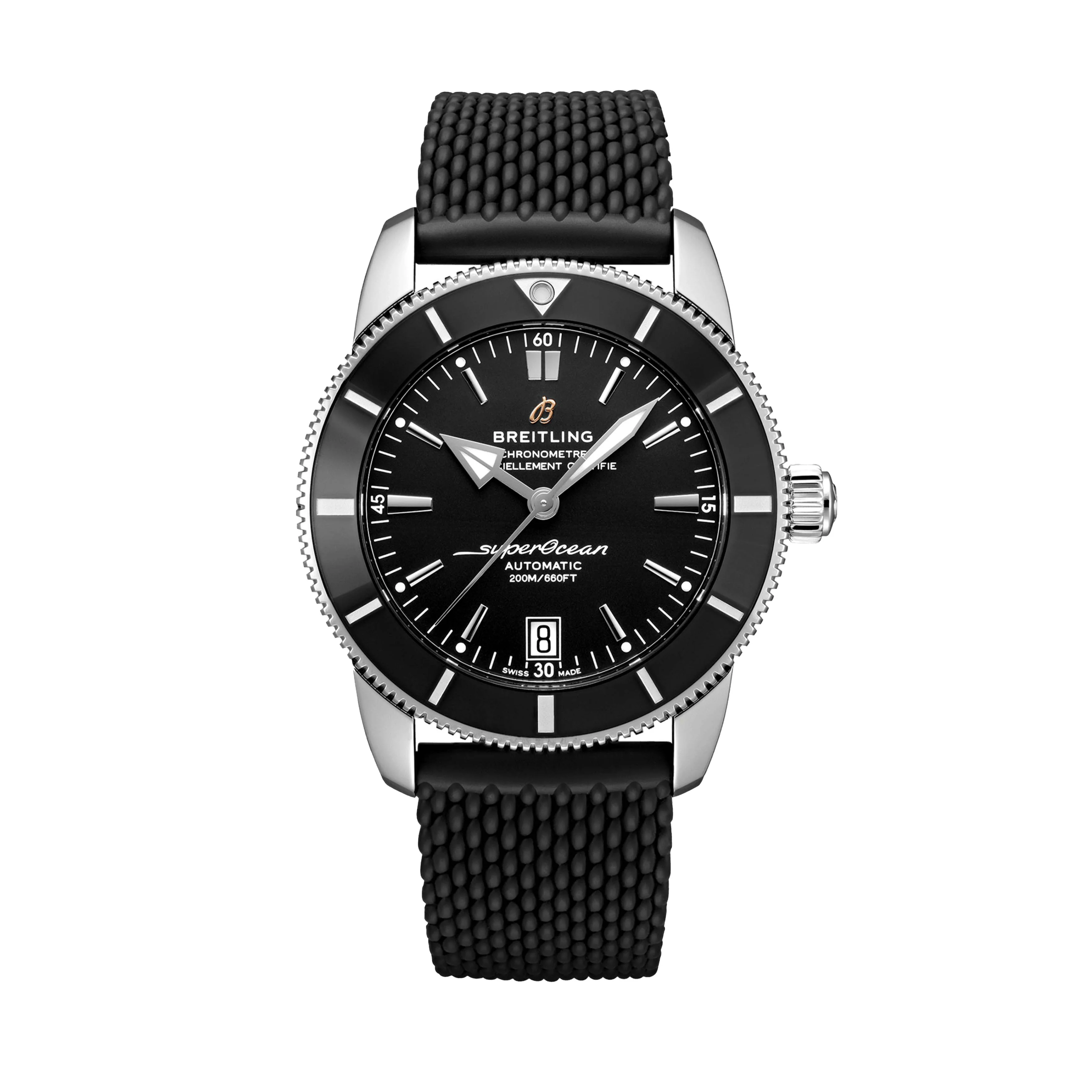 Breitling Superocean II B20 Watch, 42mm Black Dial, AB2010121B1S1