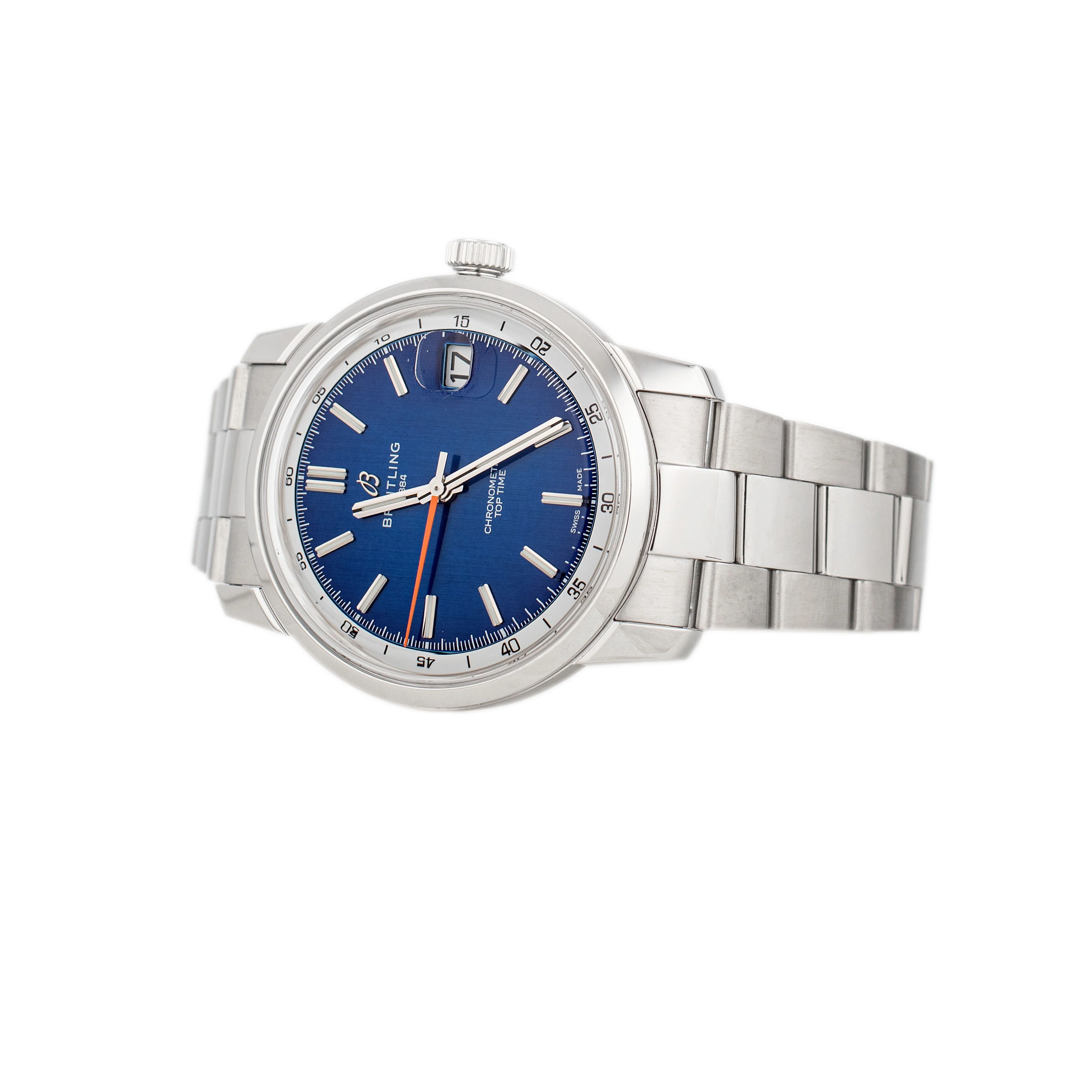 Breitling Top Time B31 Stainless Steel  Blue Dial 38mm AB3113A71C1A1 Full Set - Image 3