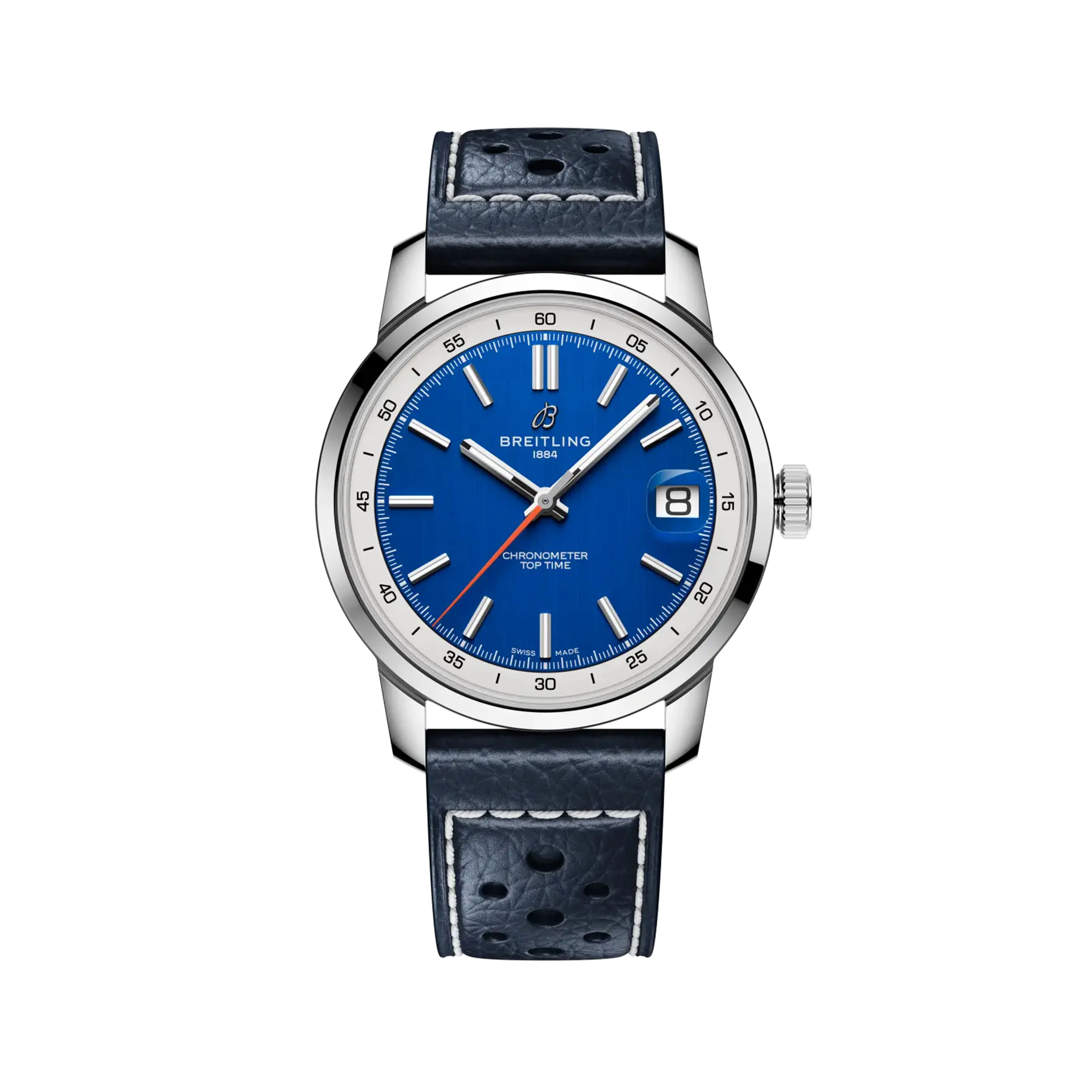 Breitling Top Time B31 Watch, 38mm Blue Dial, AB3113A71C1X1