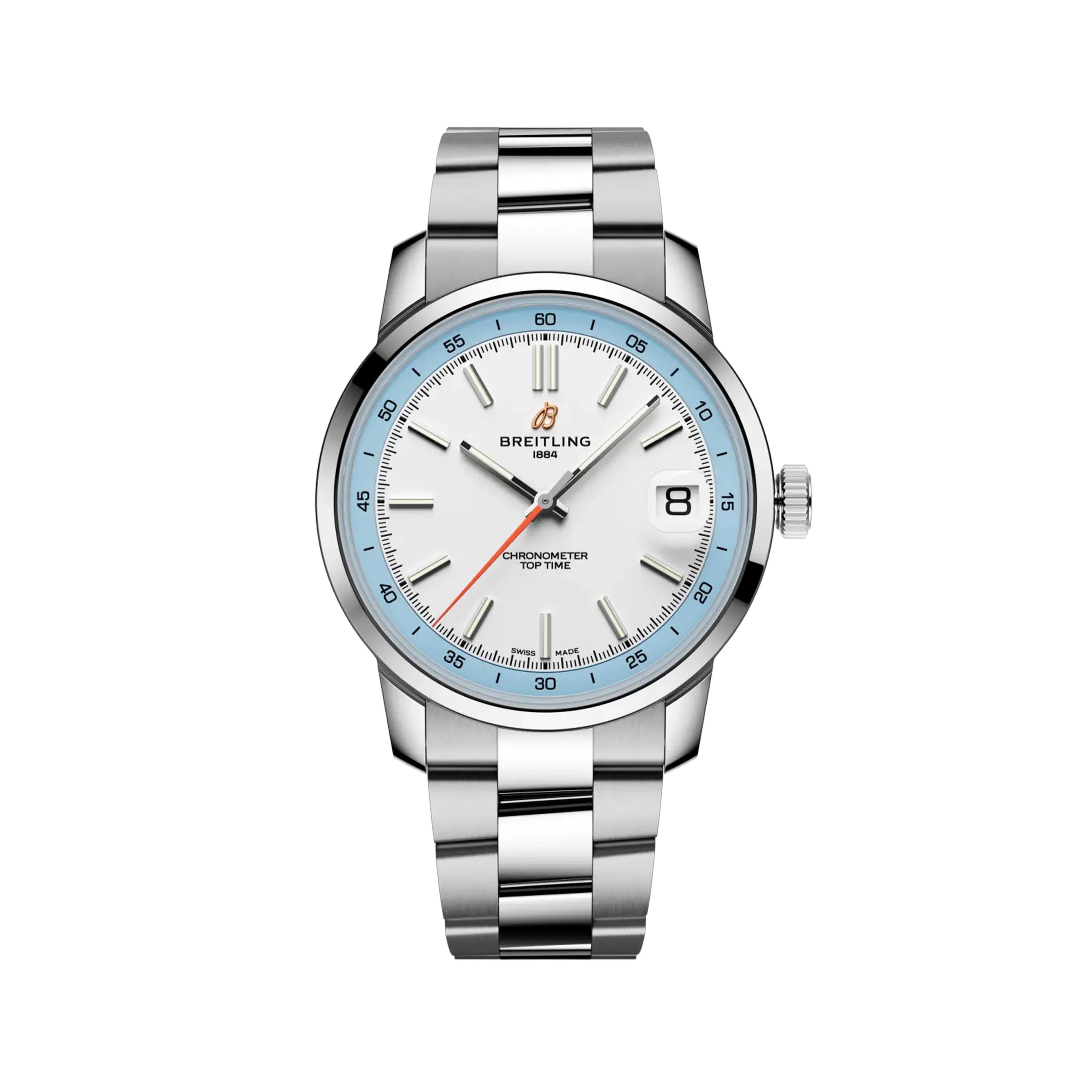 Breitling Top Time B31 Watch, 38mm White Dial, AB3113281A1A1
