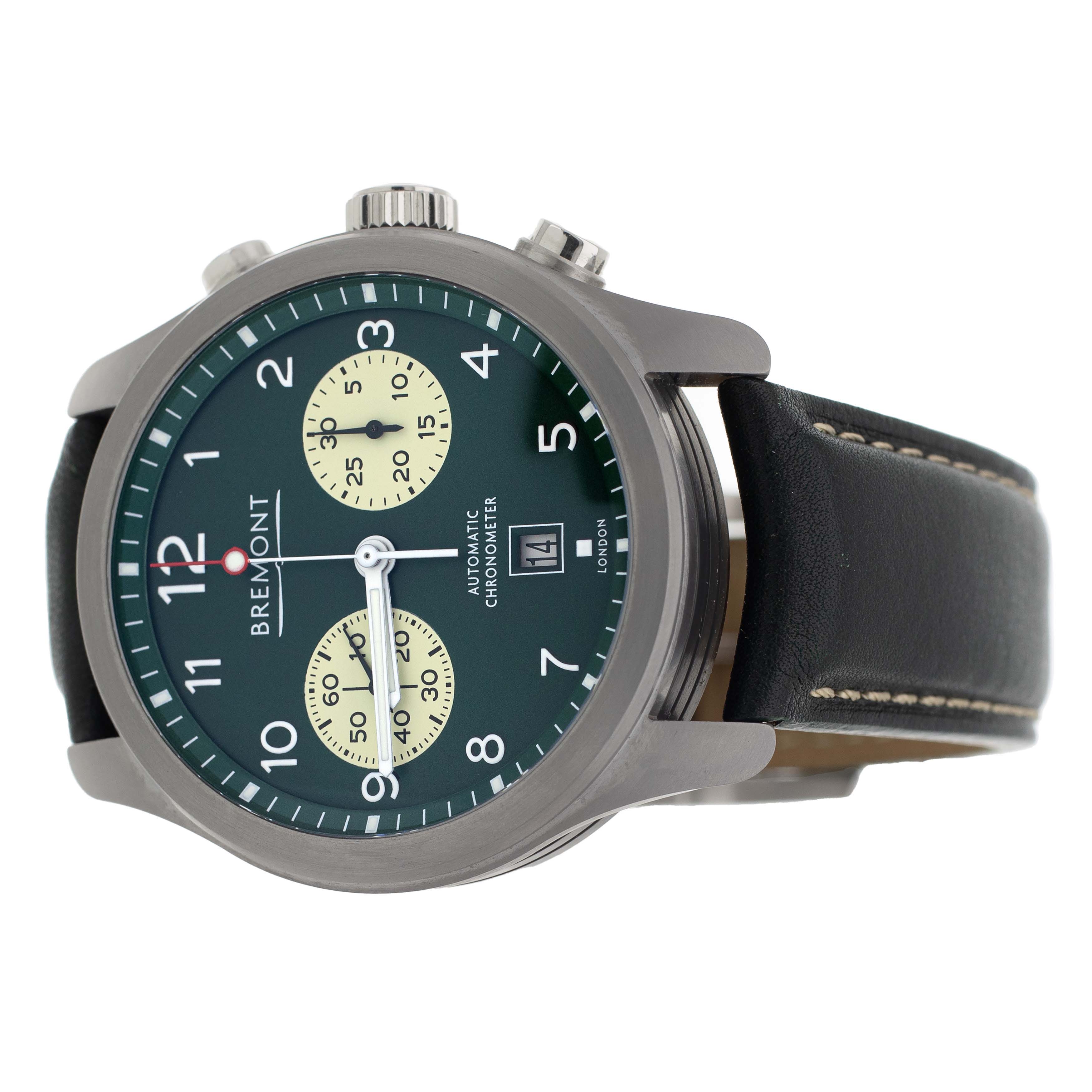 Bremont Altitude Pilot Chronograph Stainless Steel Green 43mm Alt1-C/GN Full Set - Image 3