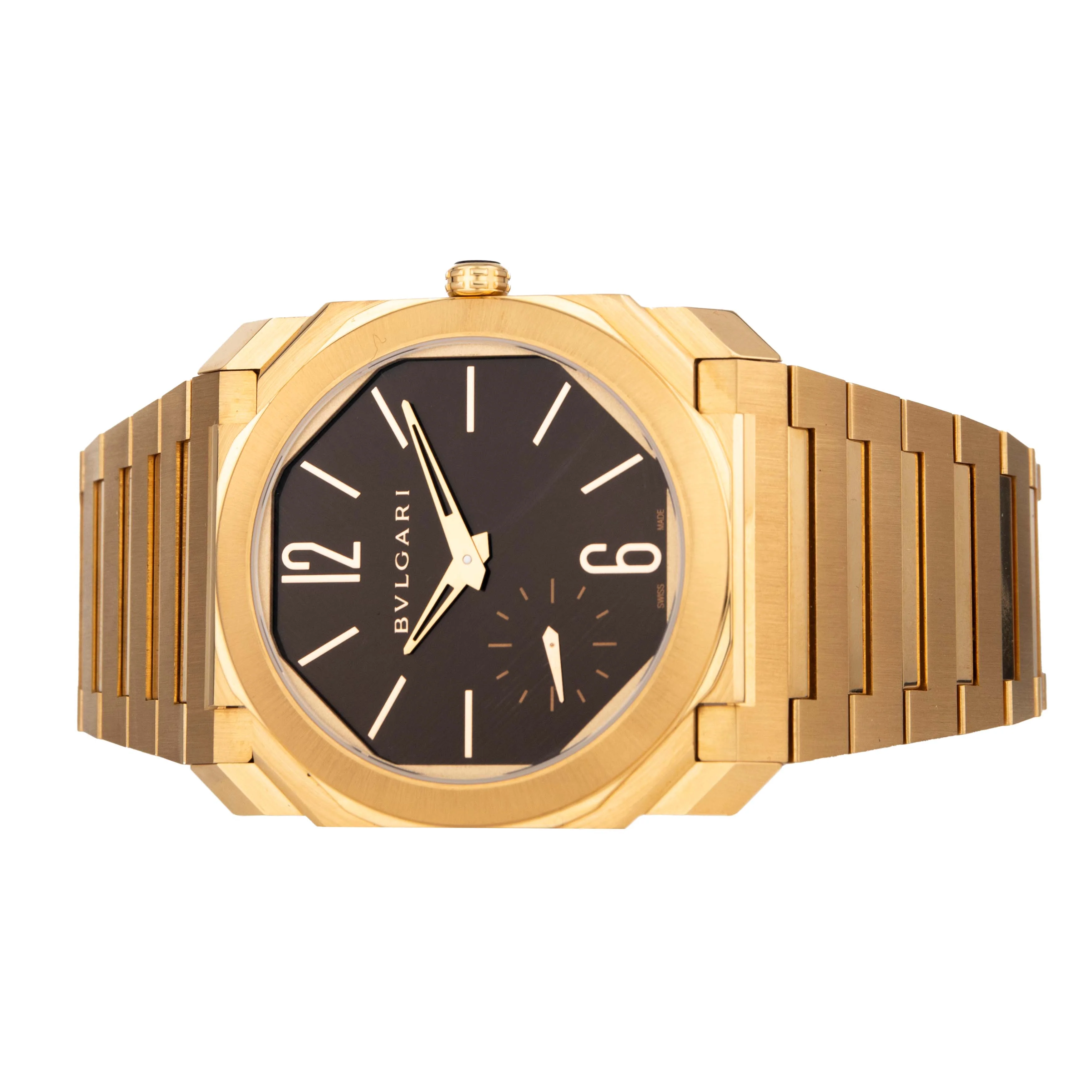 Bulgari Octo Finissimo Yellow Gold Brown Dial 40mm 103717 Full Set - Image 3