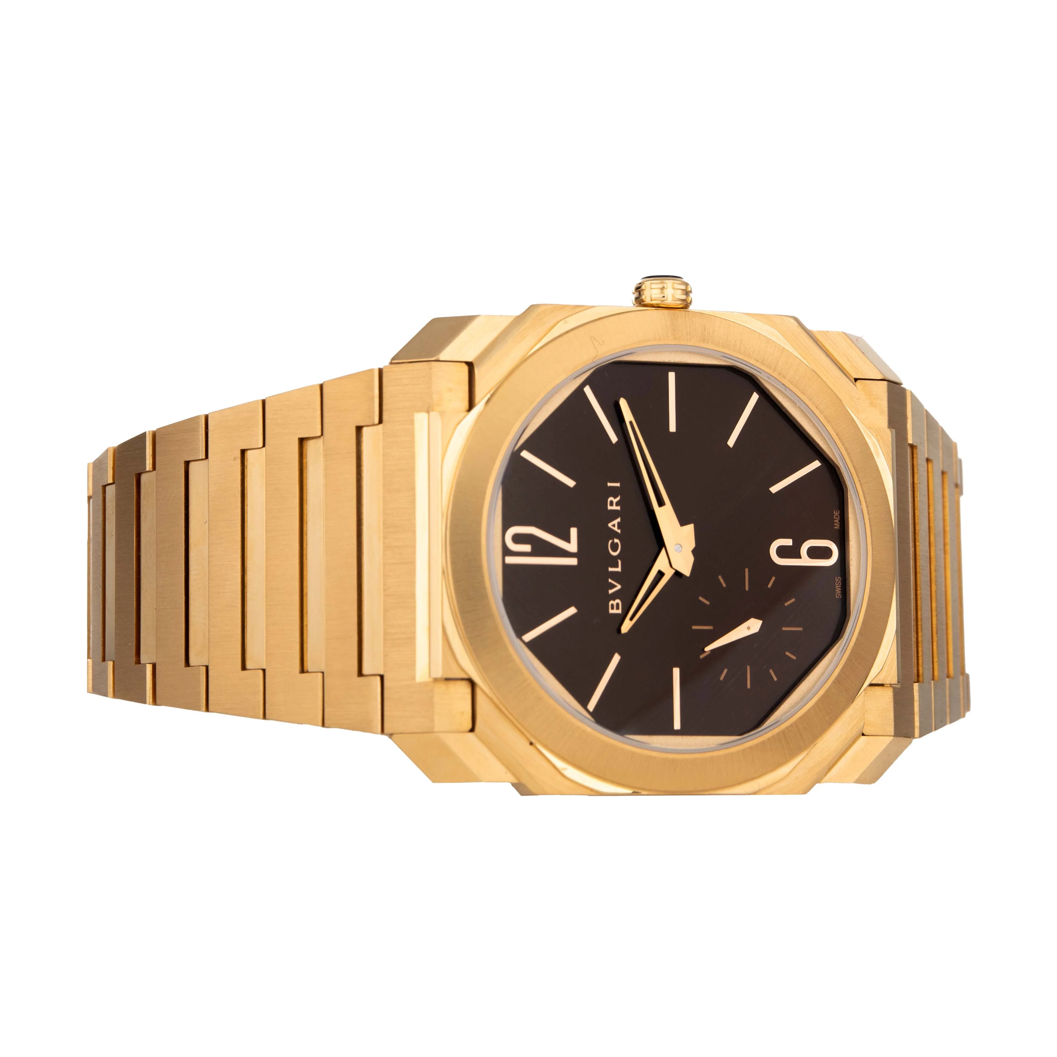 Bulgari Octo Finissimo Yellow Gold Brown Dial 40mm 103717 Full Set - Image 4