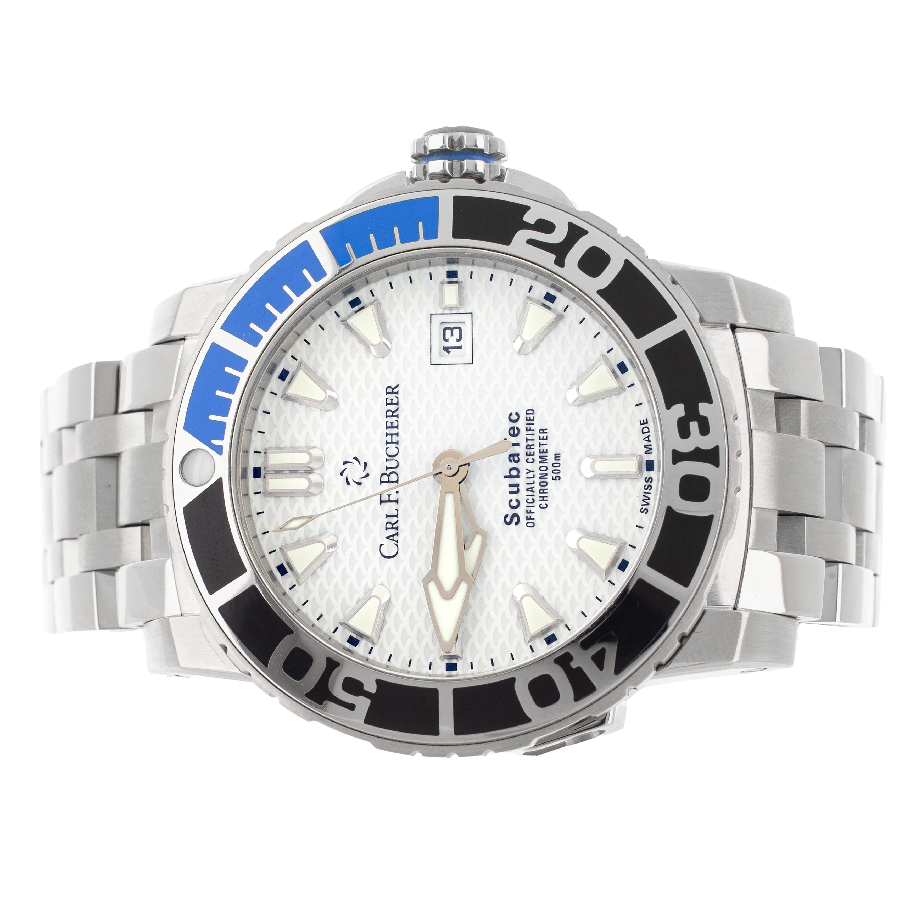 Carl F. Bucherer Patravi ScubaTec Stainless Steel White Dial 44.6mm 10632.23 - Image 2