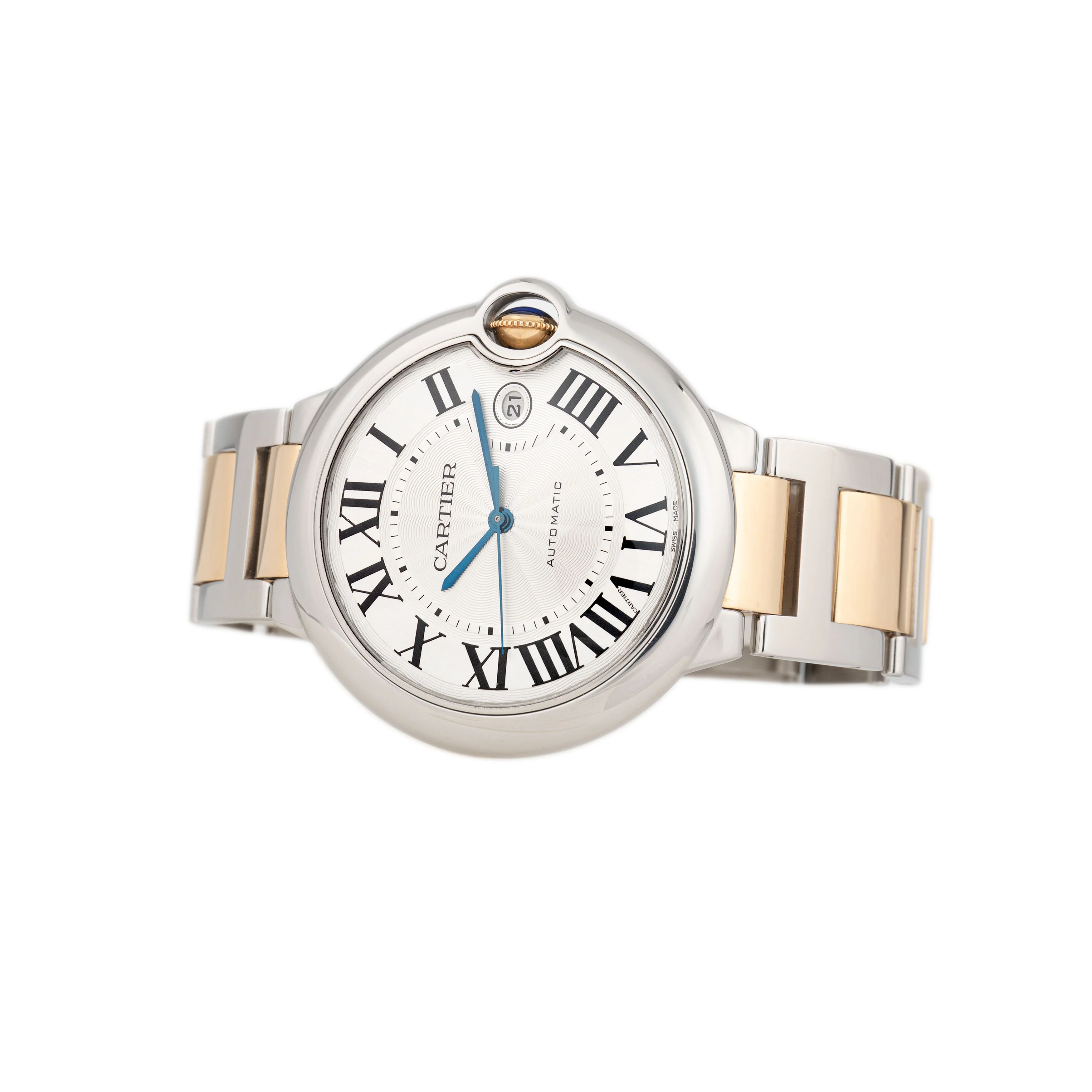 Cartier Ballon Bleu Stainless Steel Yellow Gold Silver Dial 42mm W69009Z3 Full Set - Image 3