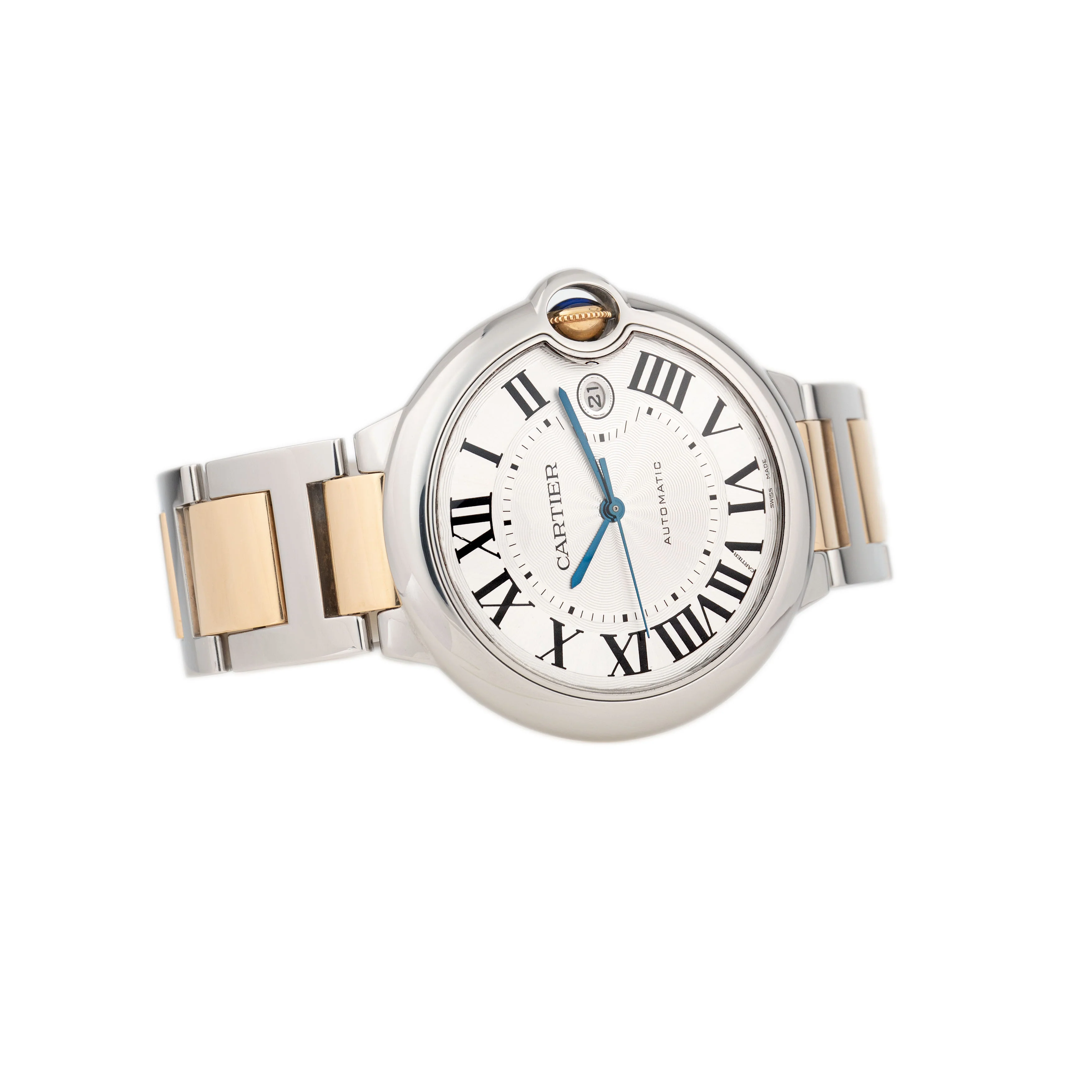 Cartier Ballon Bleu Stainless Steel Yellow Gold Silver Dial 42mm W69009Z3 Full Set - Image 4