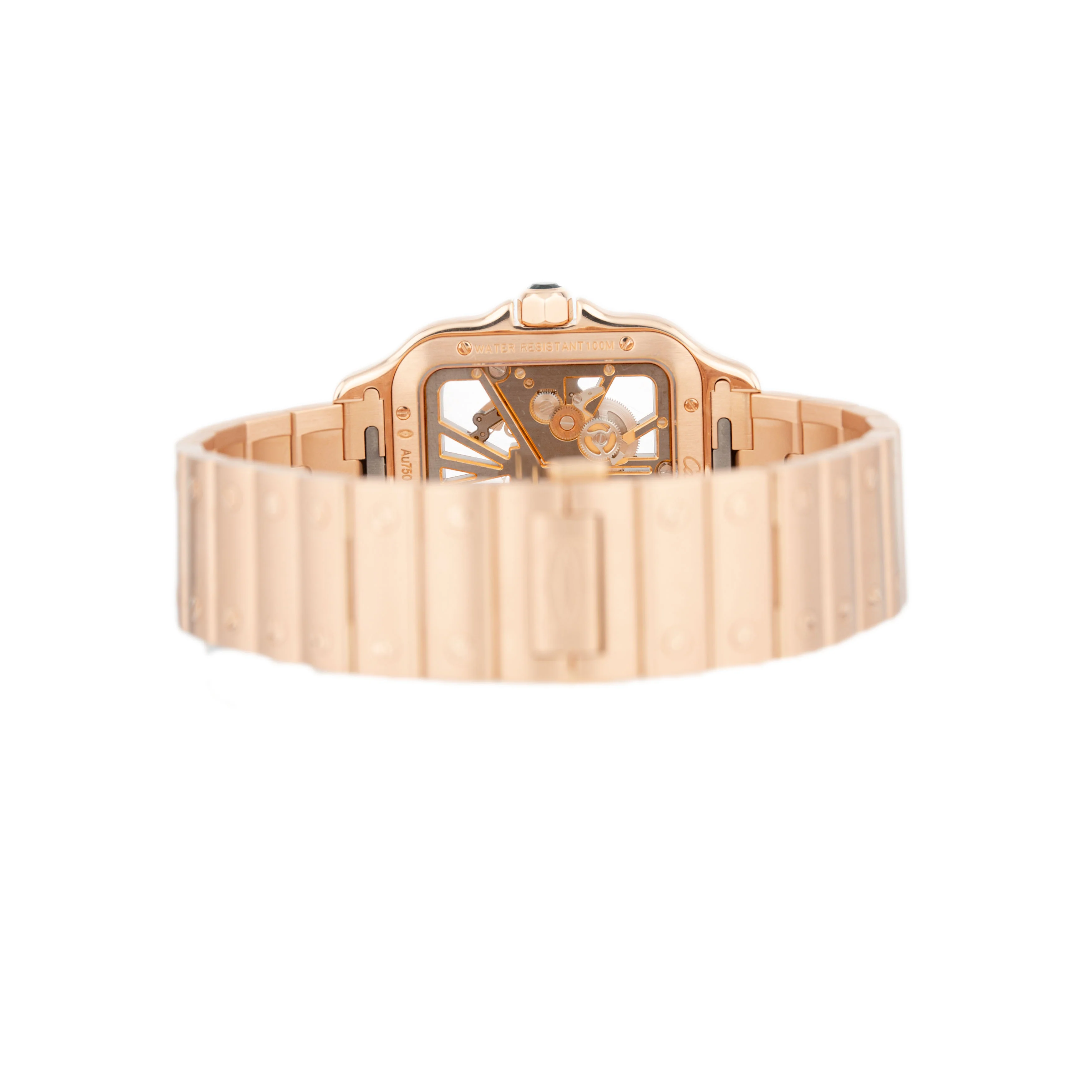 Cartier Santos Large Rose Gold Skeleton Dial 40mm WHSA0016 Full Set - Image 5