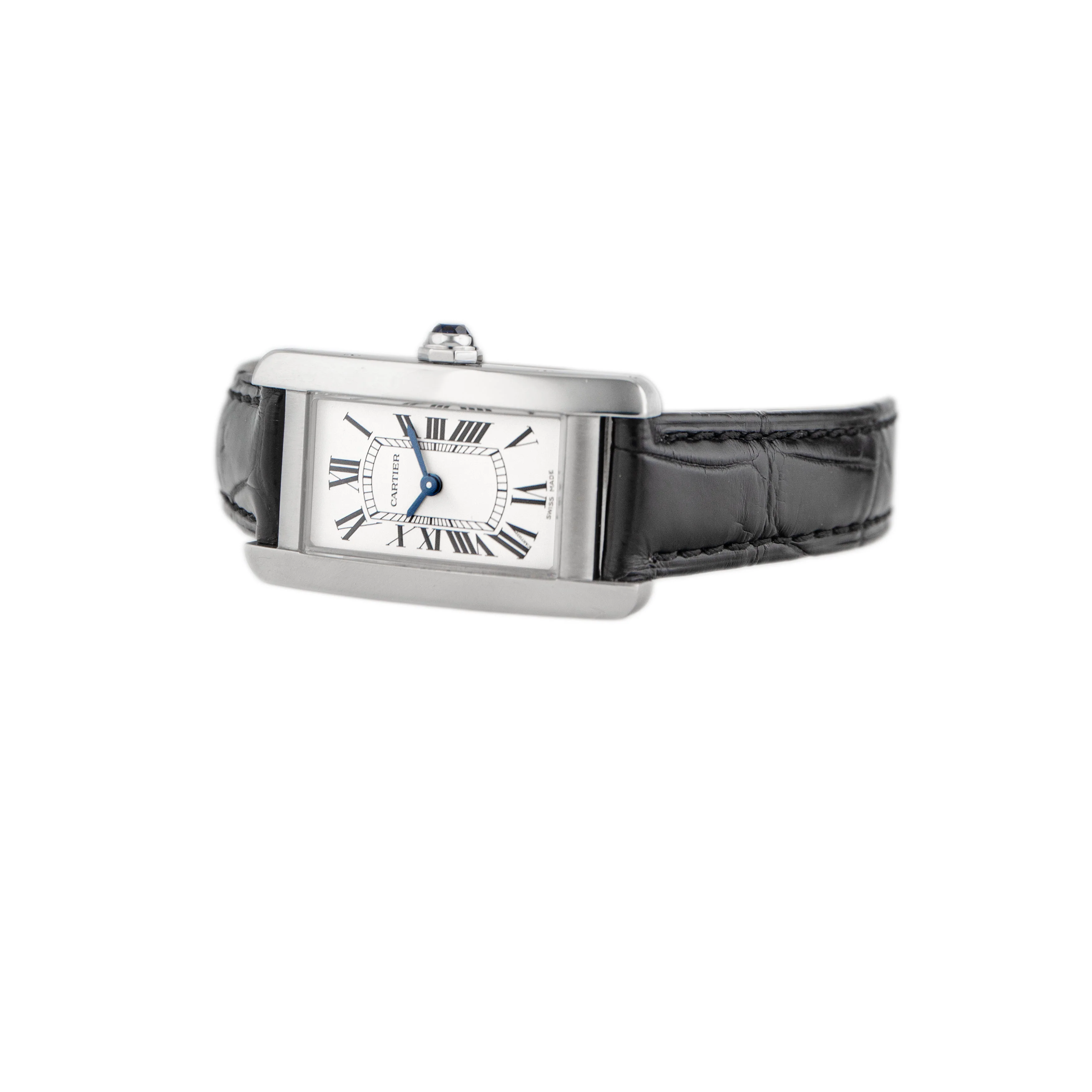 Cartier Tank Americaine Stainless Steel Silver Dial 34.8x19mm WSTA0016 Full Set - Image 3