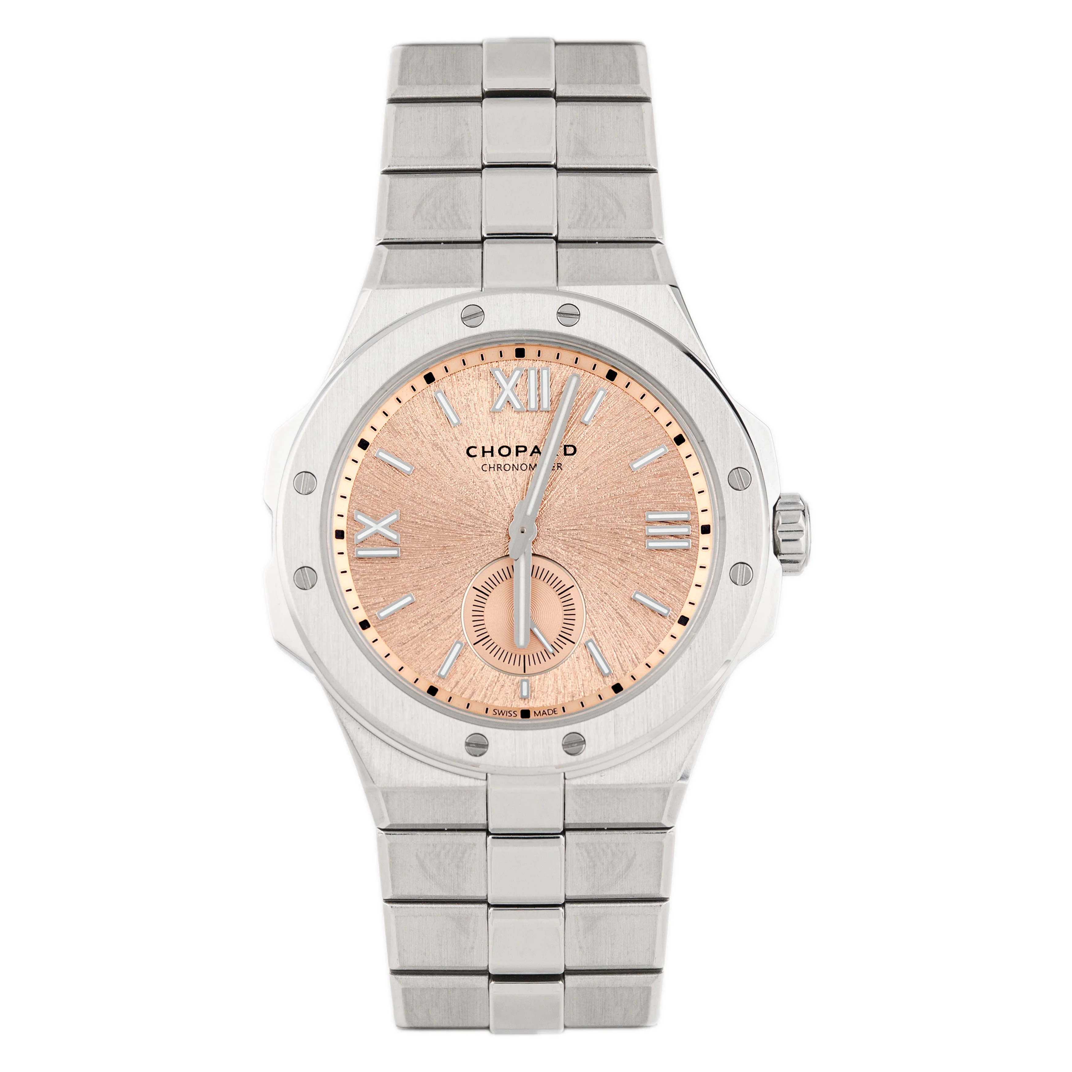 Chopard Alpine Eagle 41 XPS Stainless Steel Salmon Dial 41mm 298623 Full Set