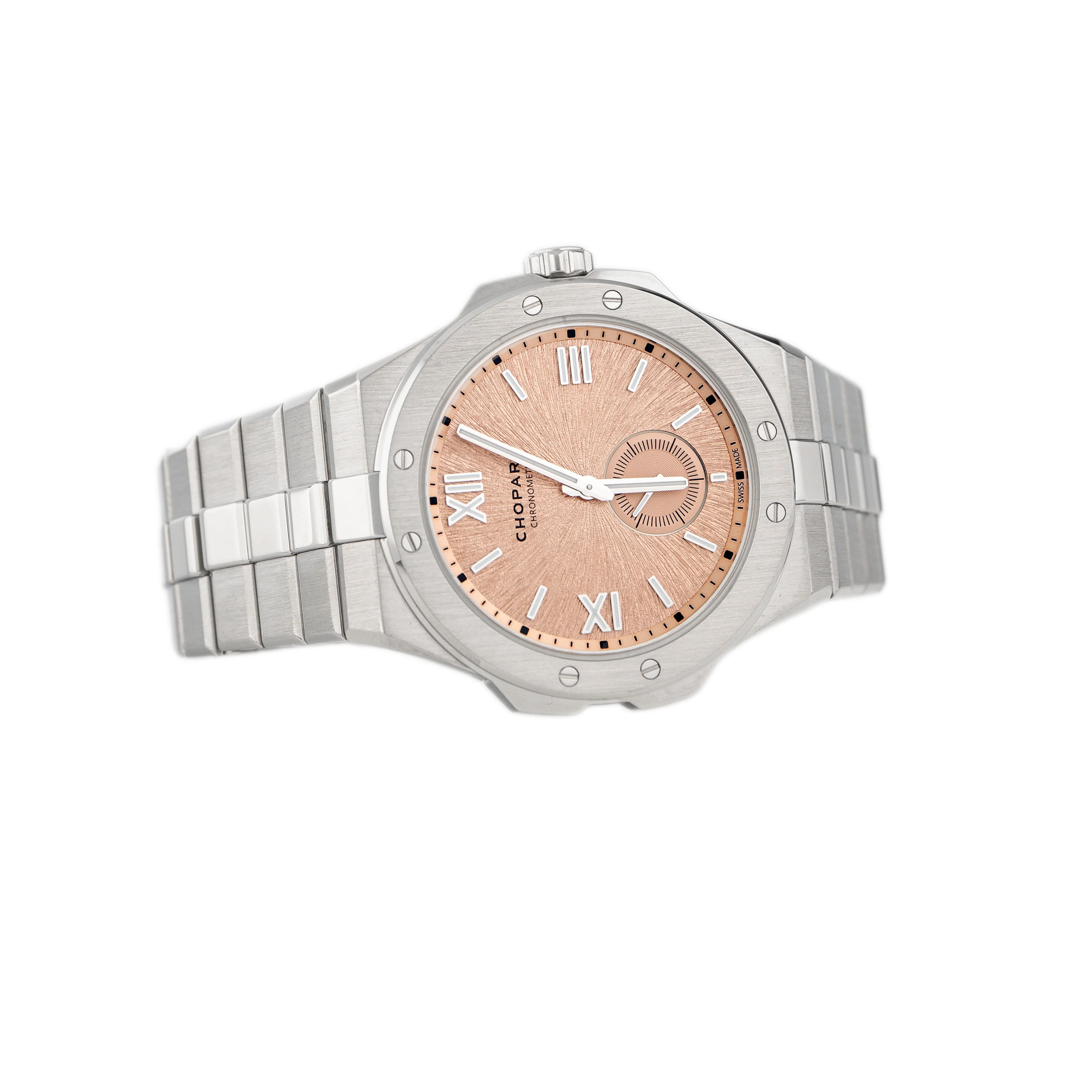 Chopard Alpine Eagle 41 XPS Stainless Steel Salmon Dial 41mm 298623 Full Set - Image 4