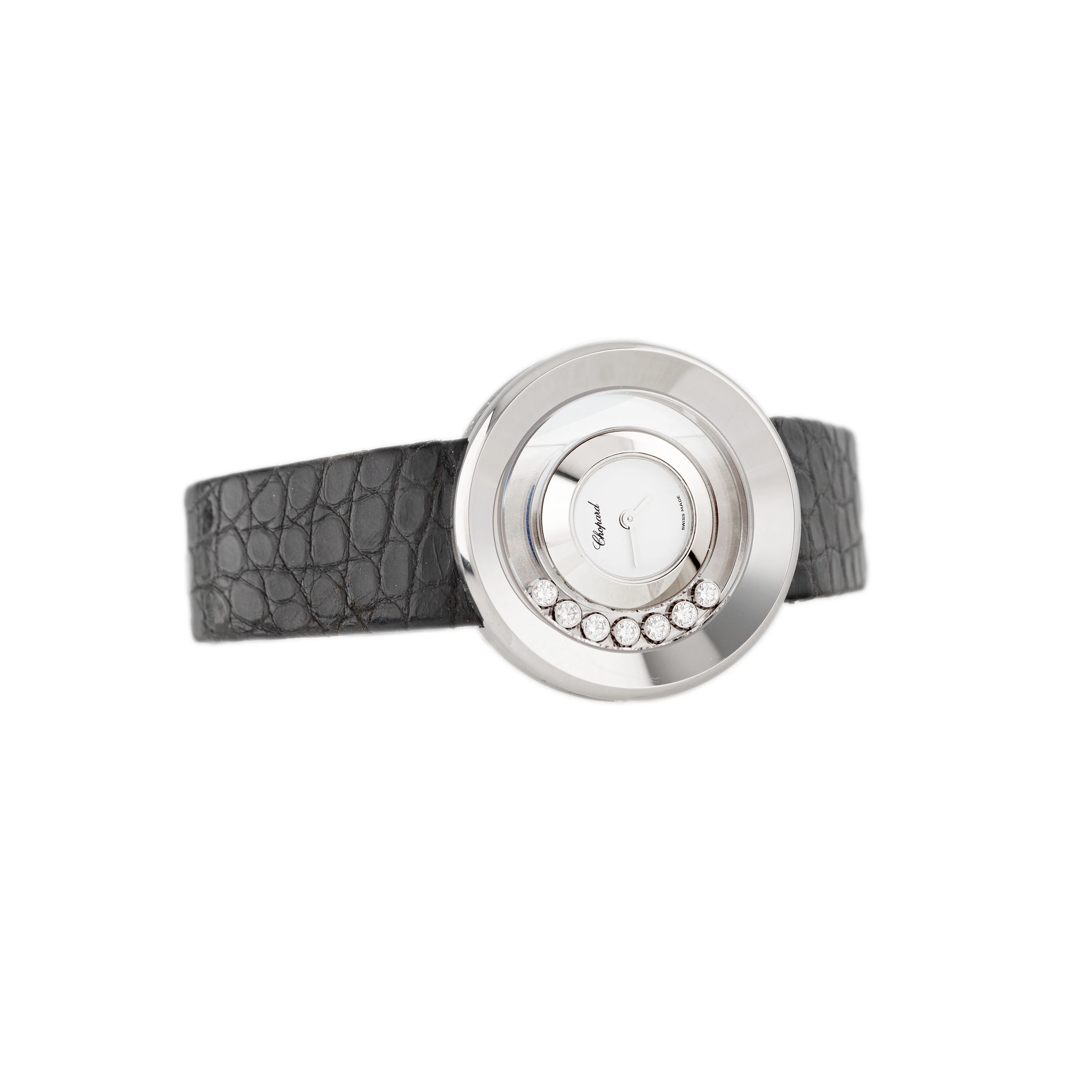 Chopard Happy Diamonds White Gold White Dial Alligator strap Quartz 31mm 20/6923 - Image 4