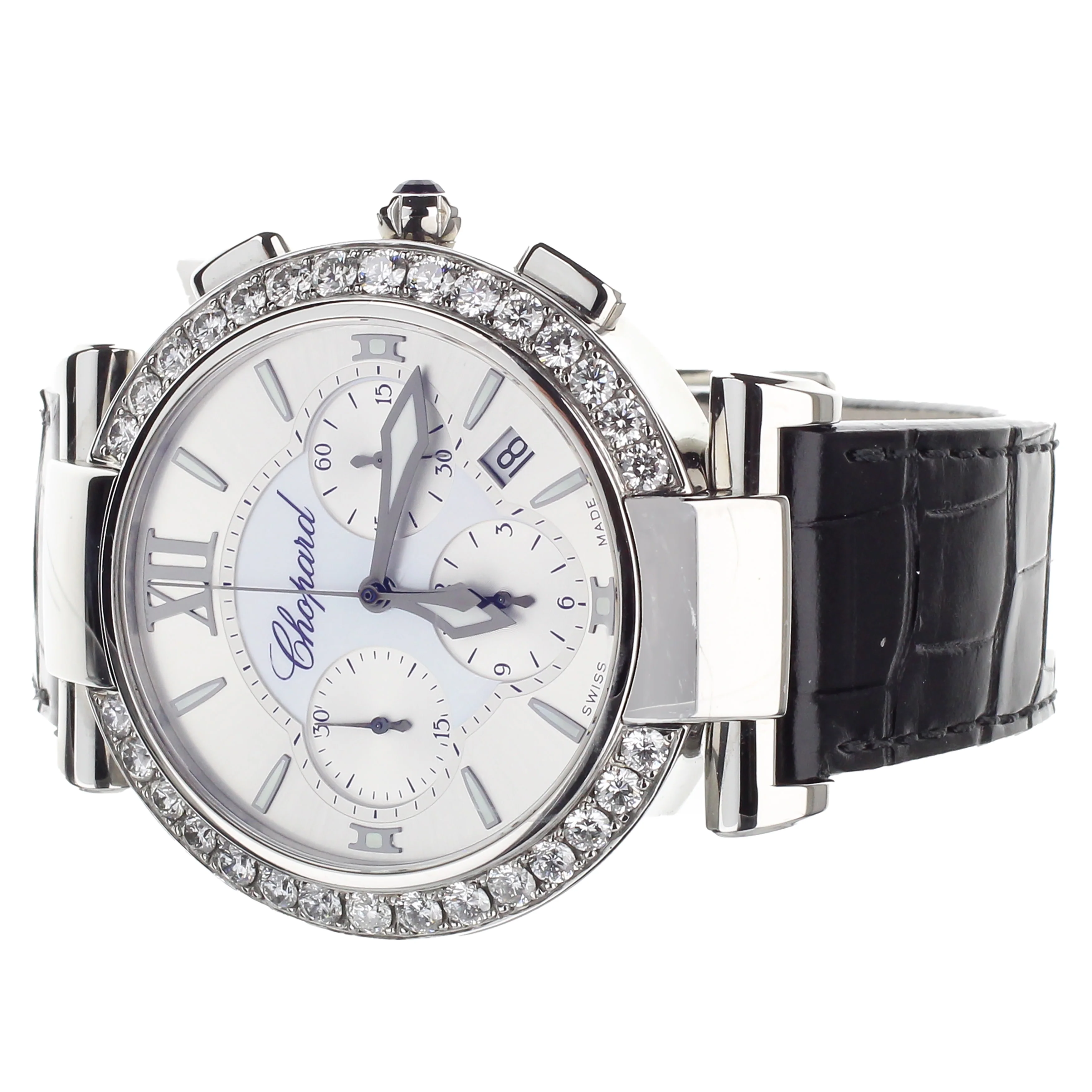 Chopard Imperiale Chronograph with Diamond Bezel 388549-3001 2.41cts 20 Stones - Image 3