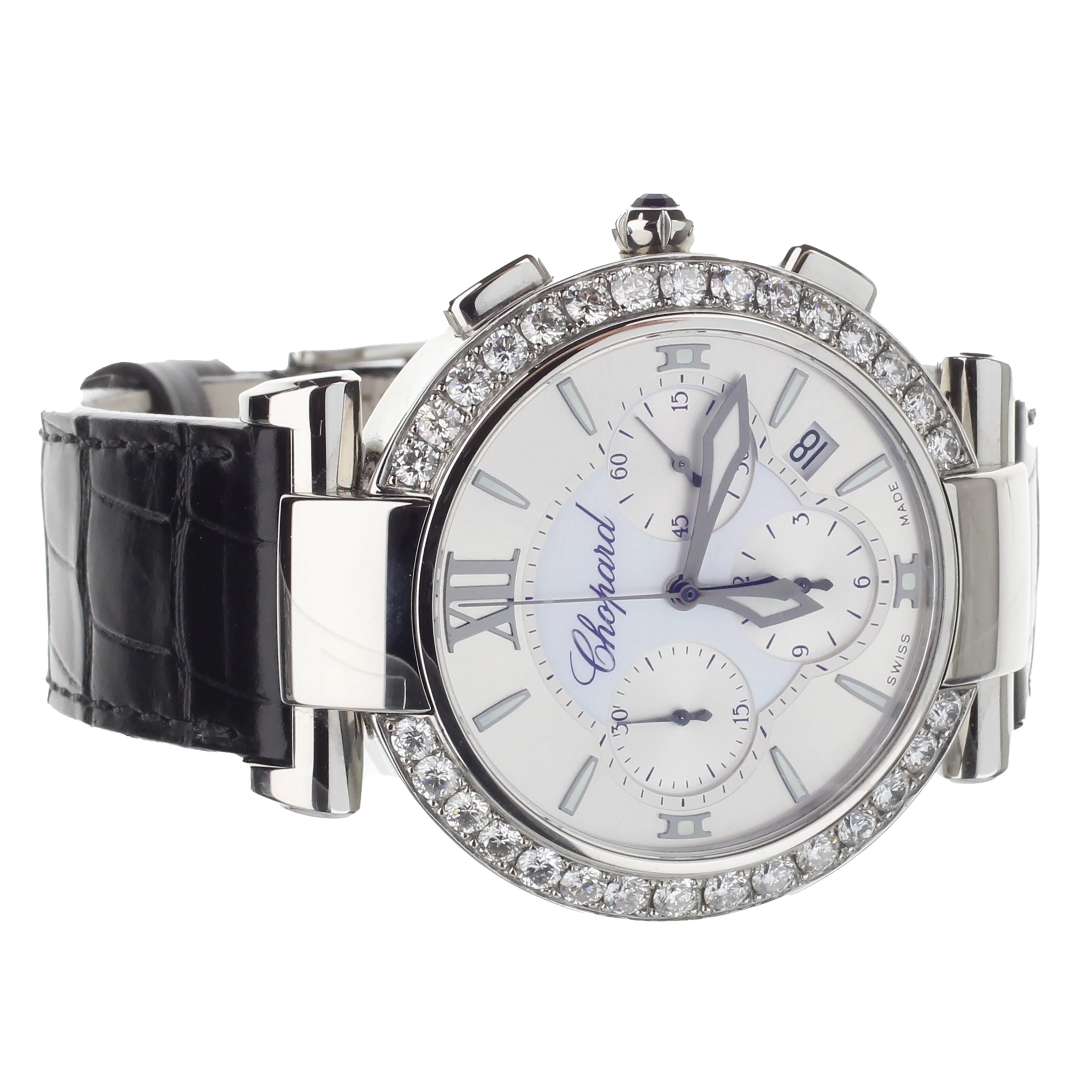 Chopard Imperiale Chronograph with Diamond Bezel 388549-3001 2.41cts 20 Stones - Image 4