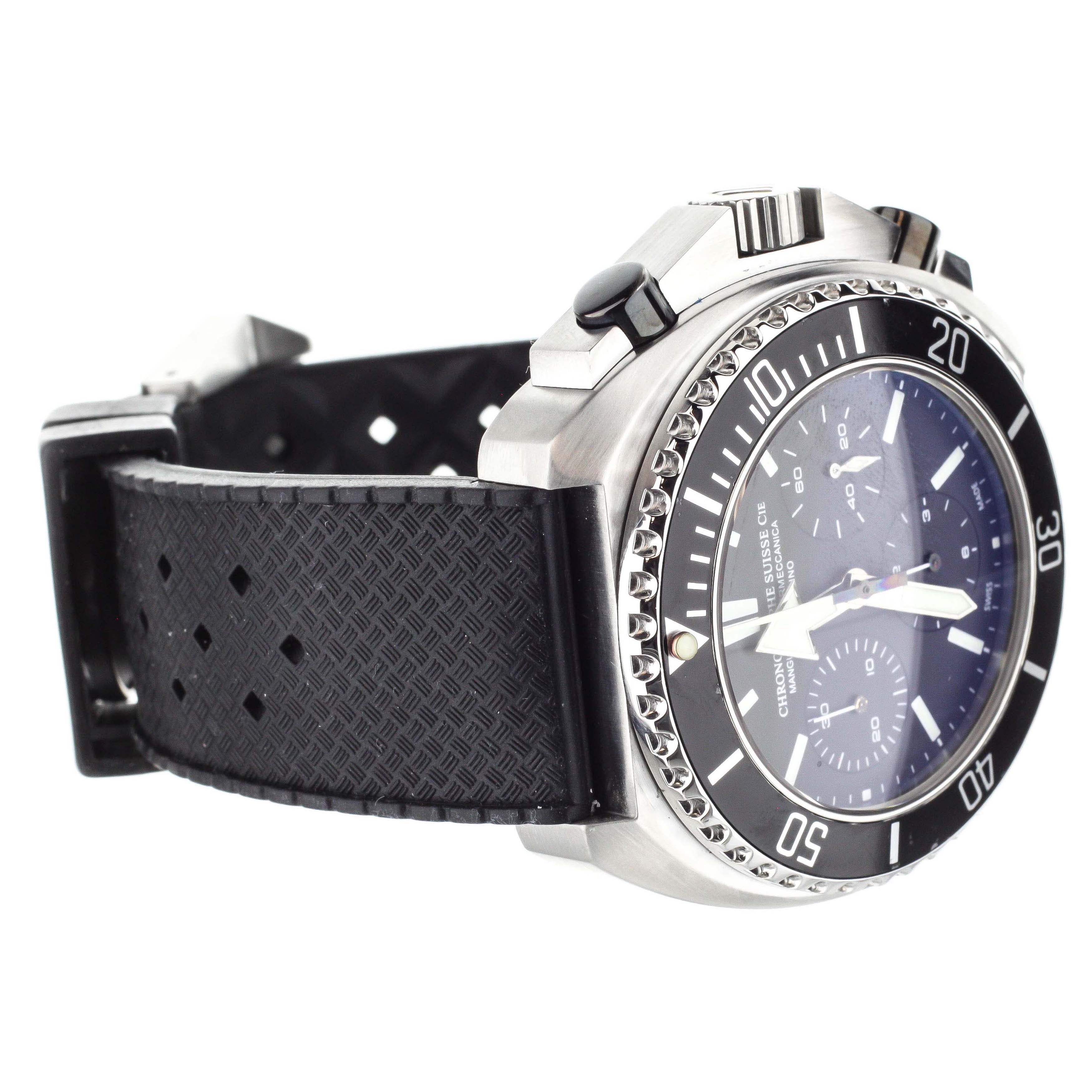 Chronographe Suisse Cie Mangusta Supermeccanic Steel Rubber 46mm csc261-000295 - Image 4