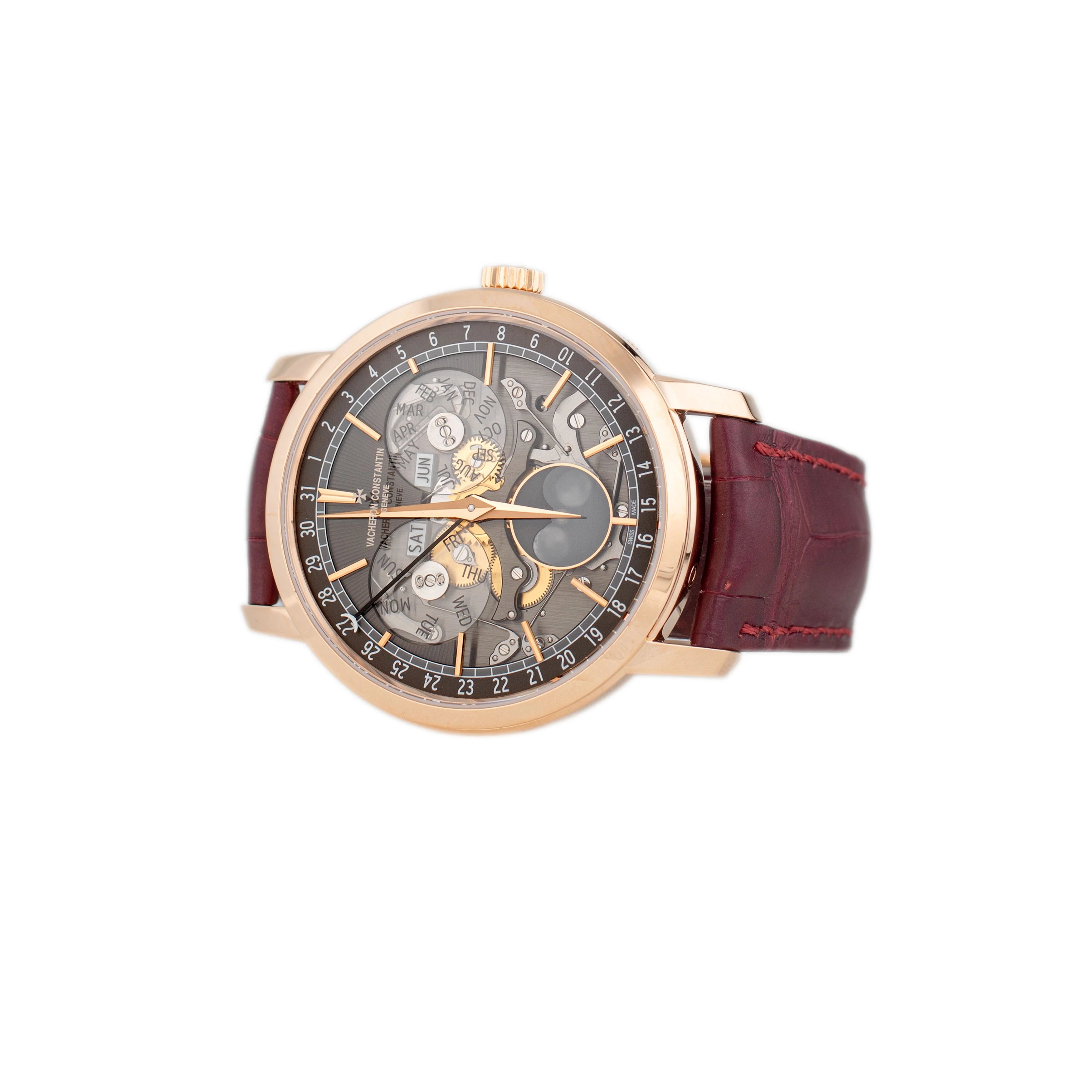 Complete Calendar Openface Rose Gold Skeleton Dial 41mm 4020T/000R-B654 Full Set - Image 3