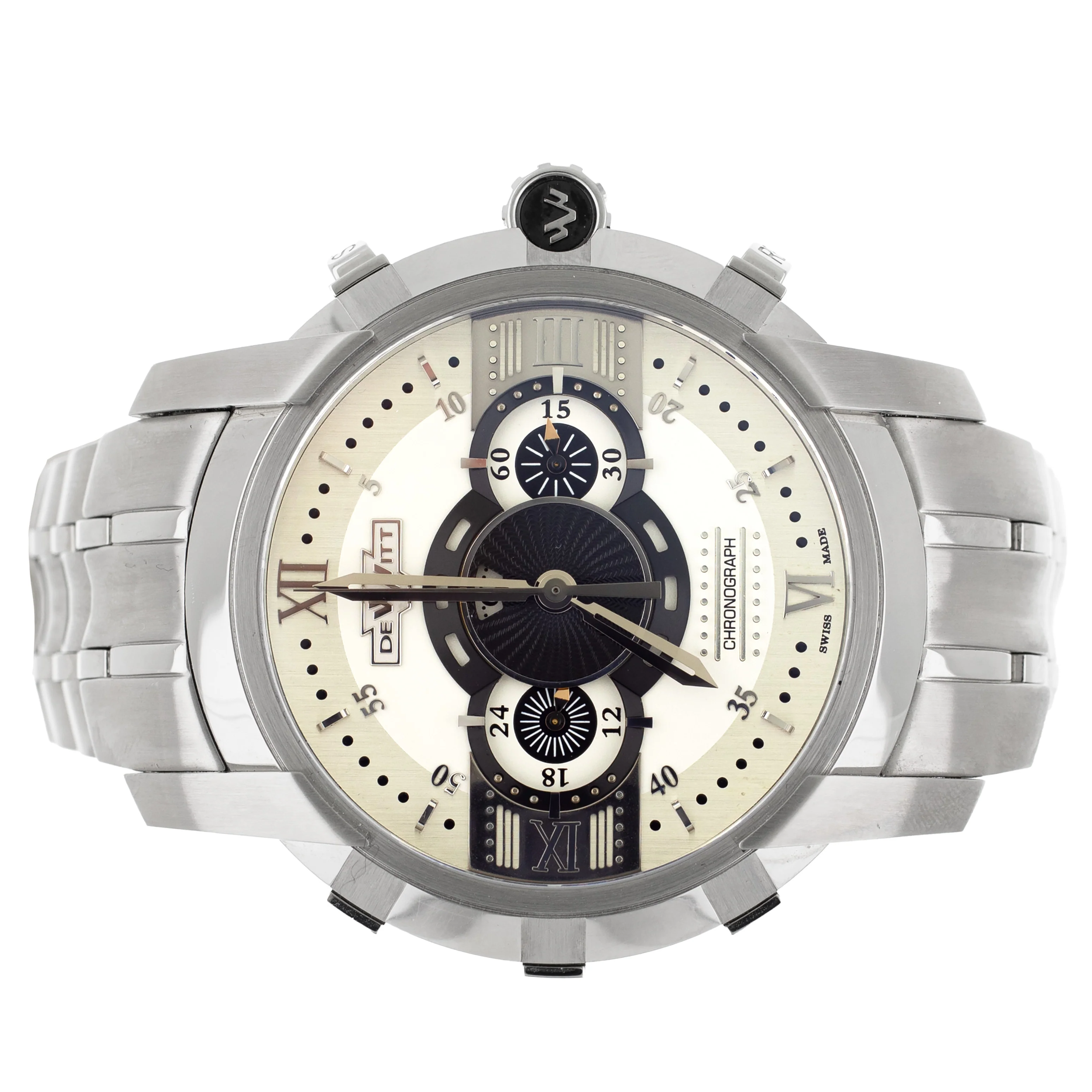 DeWitt Furtive Chronograph Steel Silver Dial 46mm FTV.CHR.002.5 Full Set - Image 2