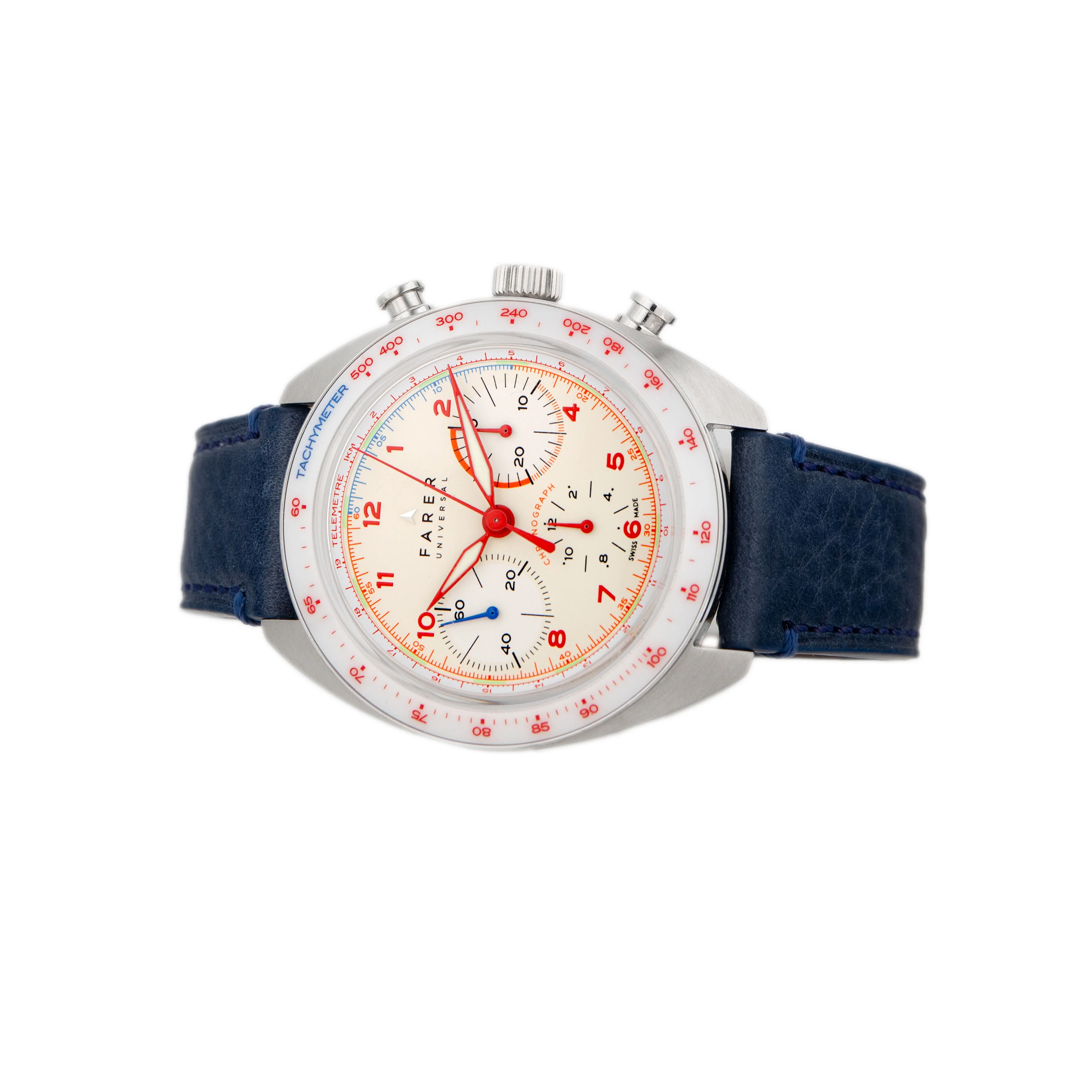 Farer Bernina Chrono Sport Stainless Steel White Dial 41mm Chrono-Sport Full Set - Image 3