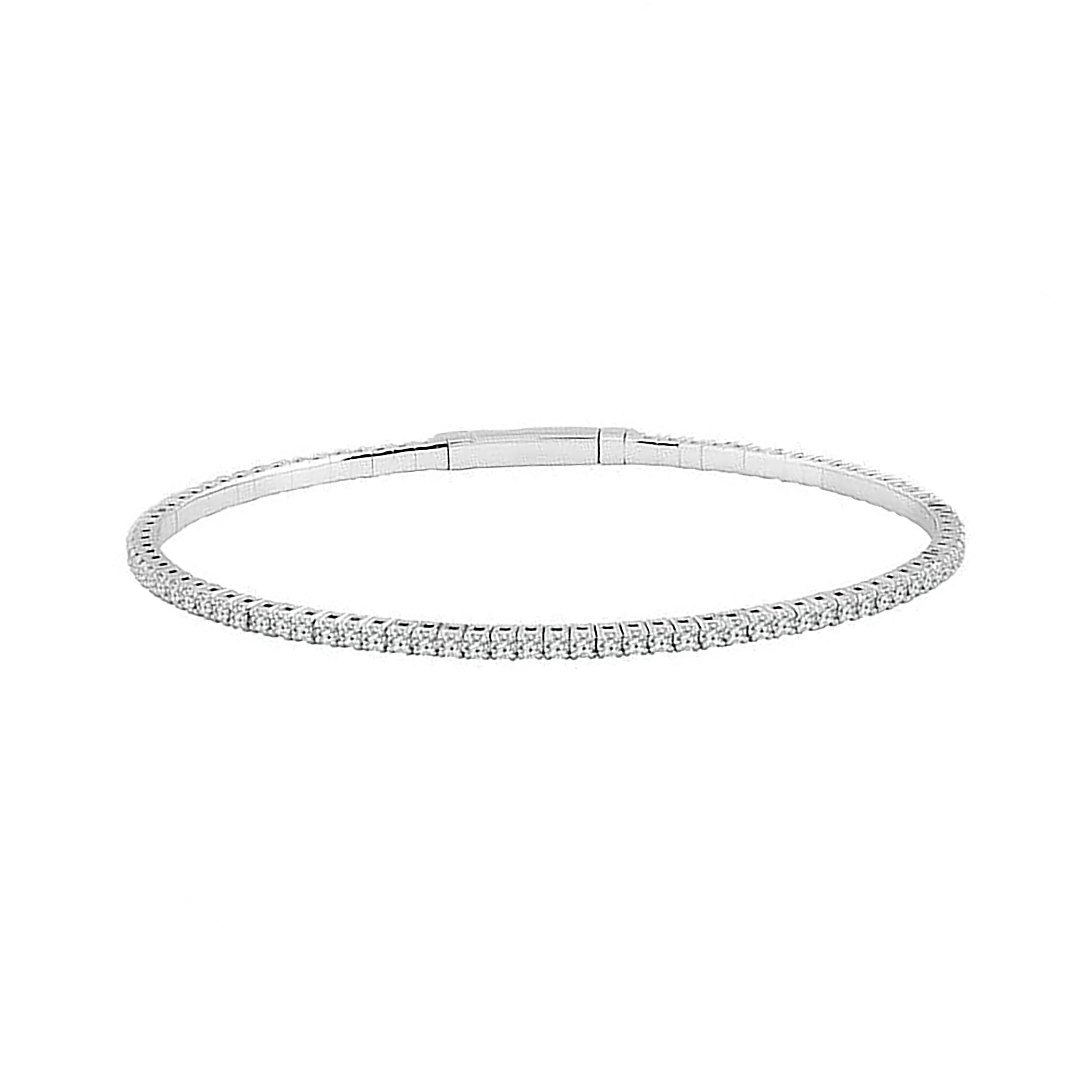 Flexie 14K White Gold 1.37CT Diamond Bracelet