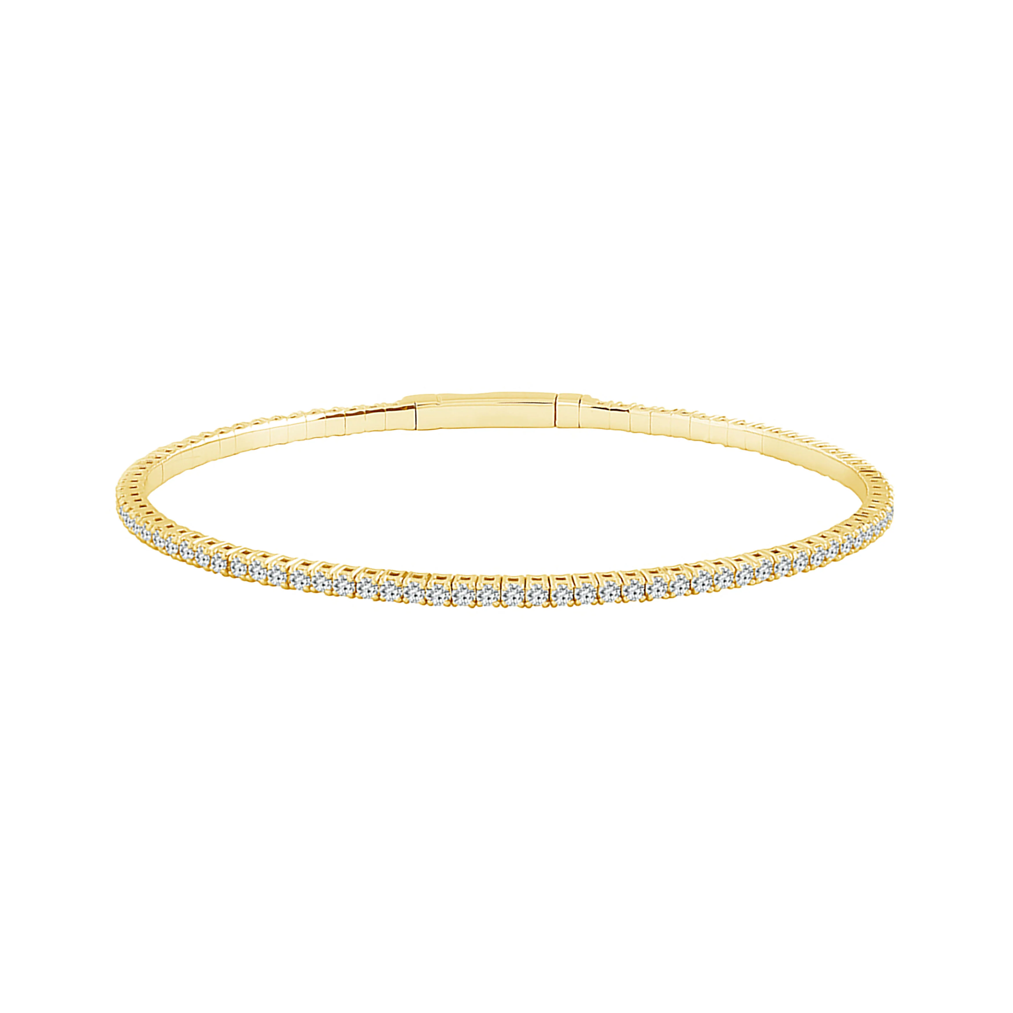Flexie 14K Yellow Gold 1.37CT Diamond Bracelet