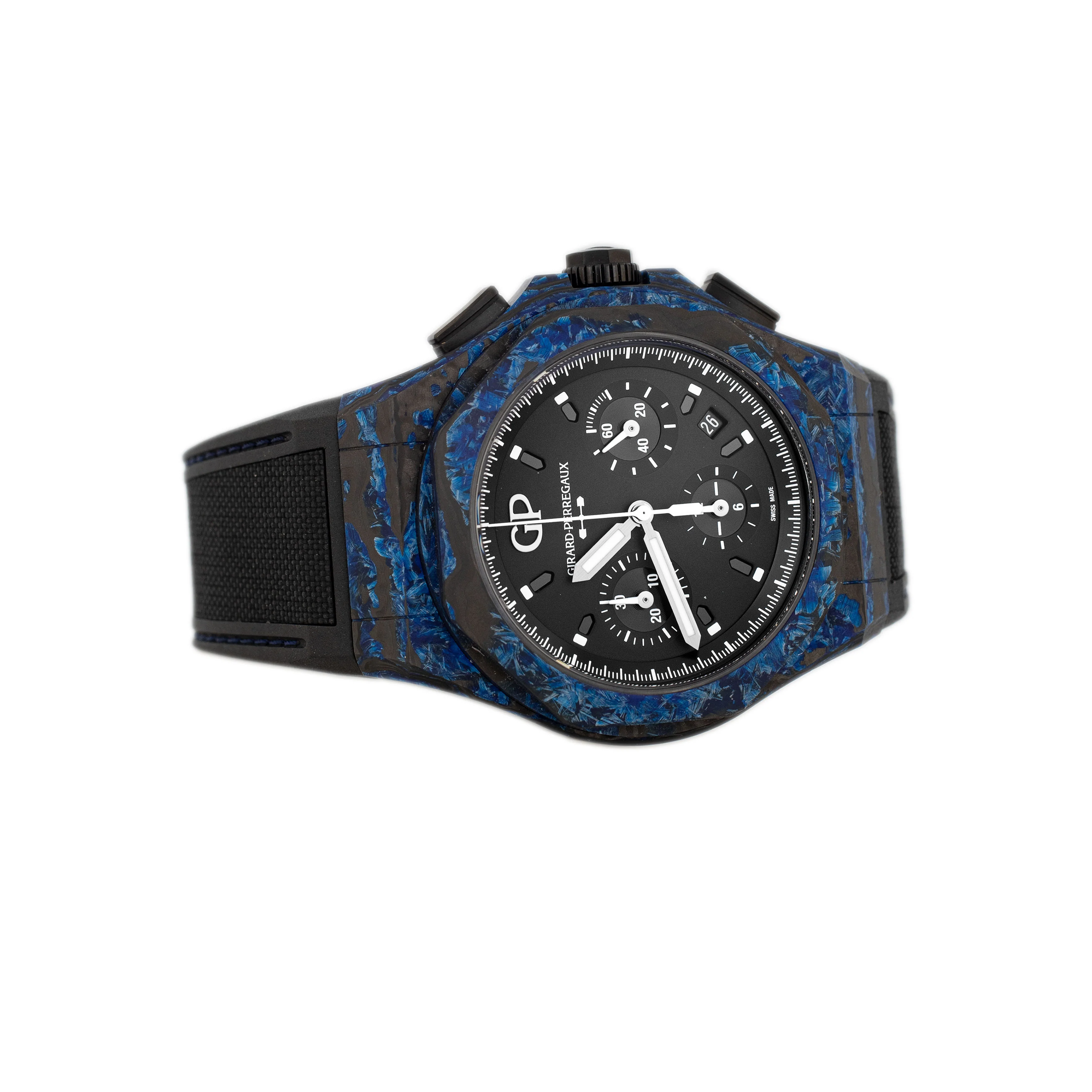 Girard Perregaux Laureato Chronograph Absolute Rock Carbon Black Dial 44mm 81060-36-691-FH6A Full Set - Image 4