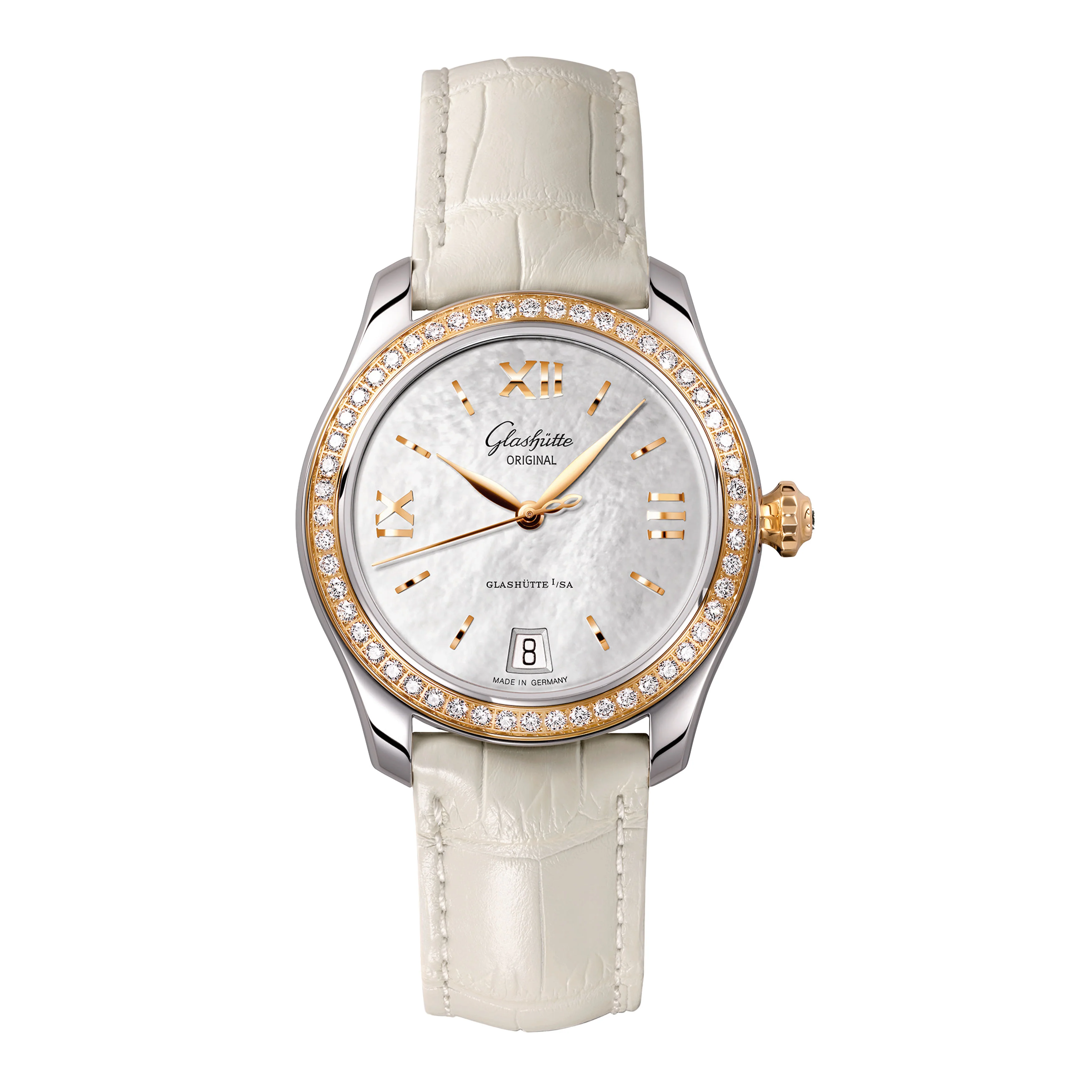 Glashutte Original Lady Serenade Watch, 36mm Mother of Pearl Dial, 1-39-22-09-16-04