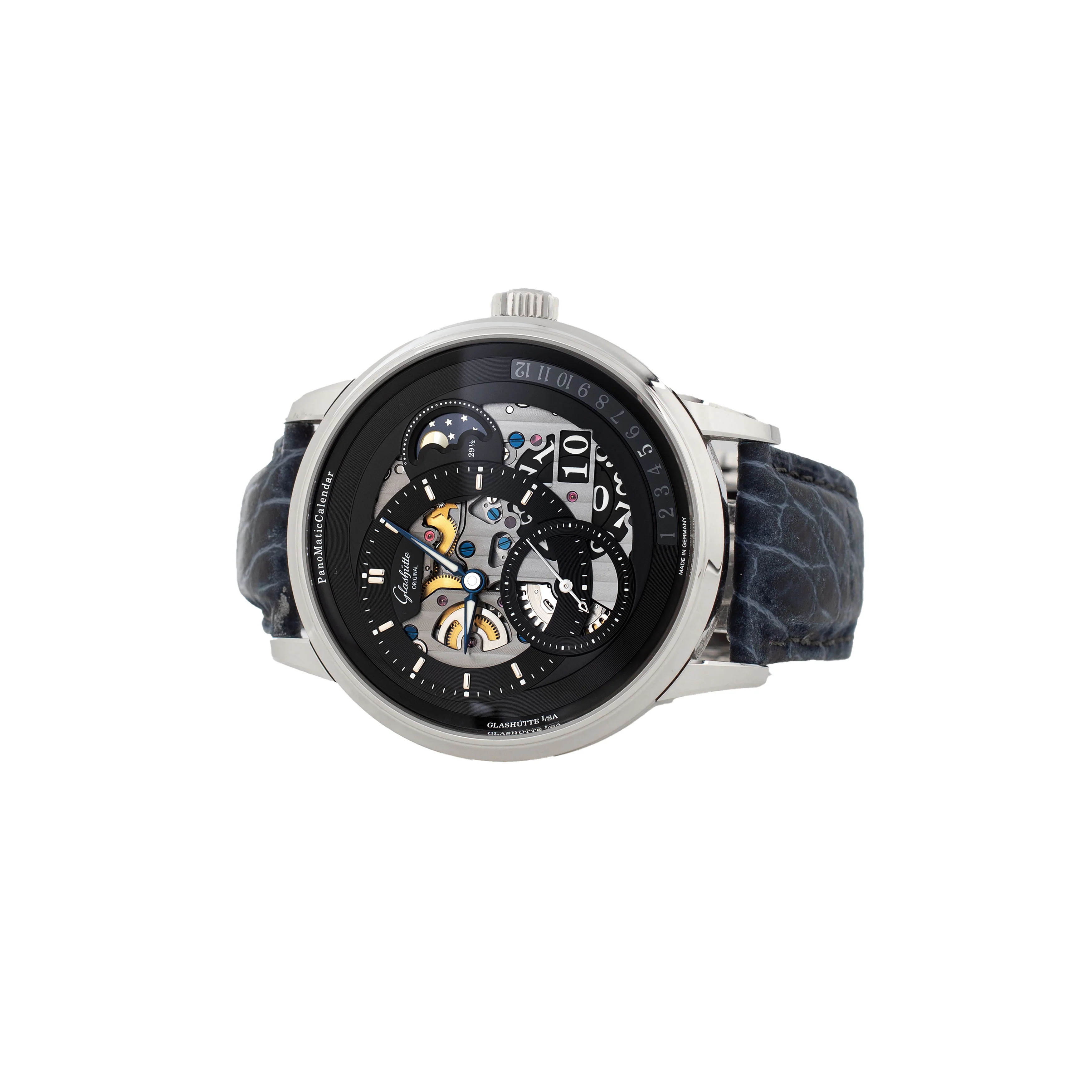 Glashutte Original PanoMaticCalendar Platinum Skeleton Dial 42mm 1-92-10-01-03-62 Full Set - Image 3