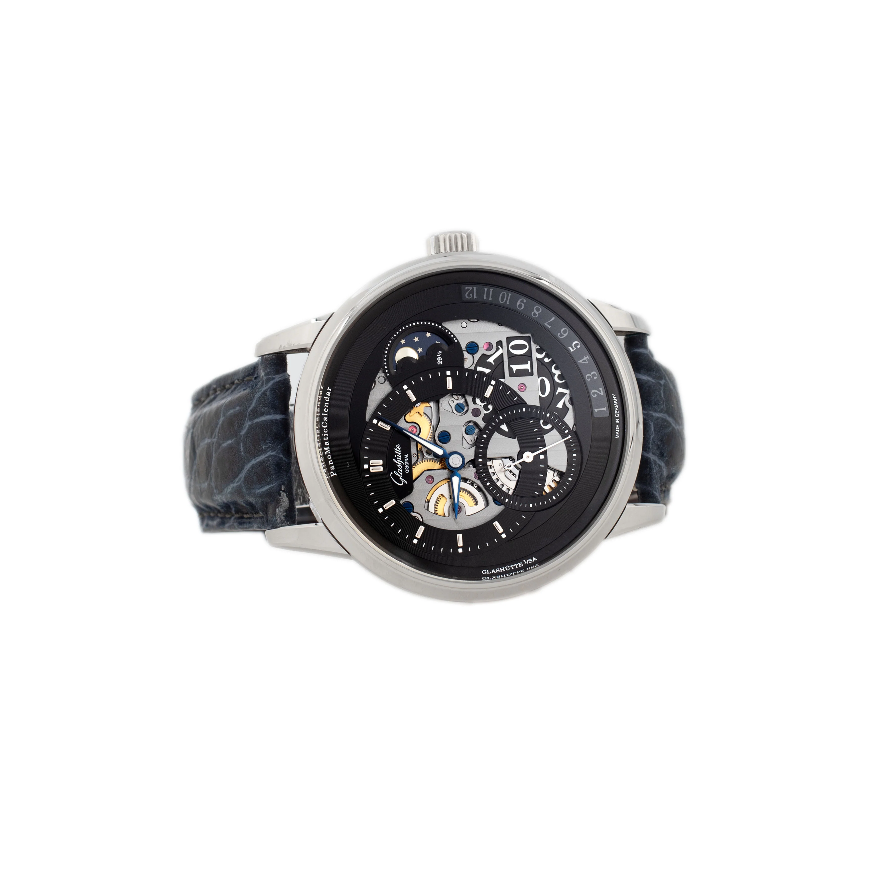Glashutte Original PanoMaticCalendar Platinum Skeleton Dial 42mm 1-92-10-01-03-62 Full Set - Image 4